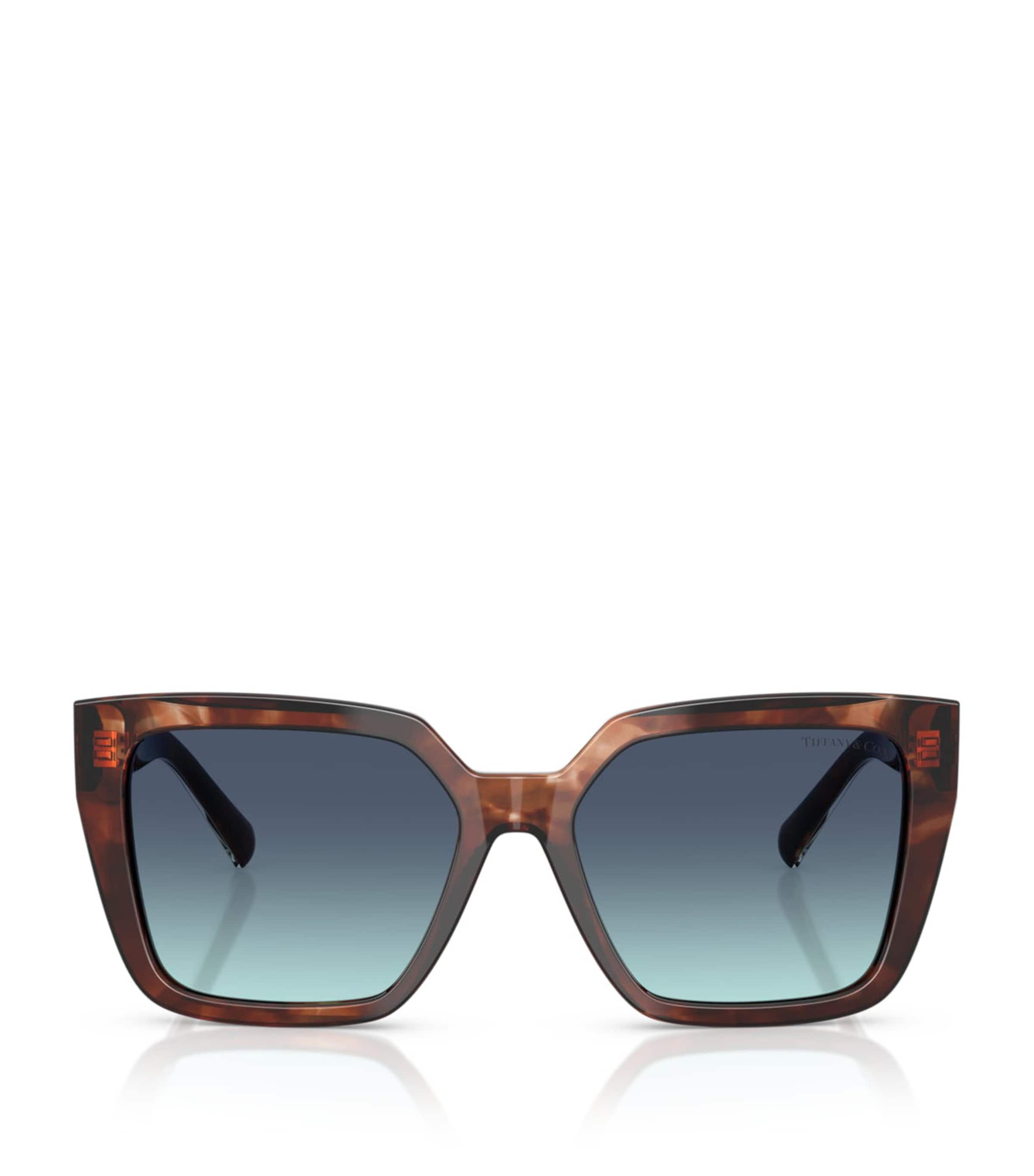 Tiffany & Co Acetate Square Tf4235 Sunglasses In Brown
