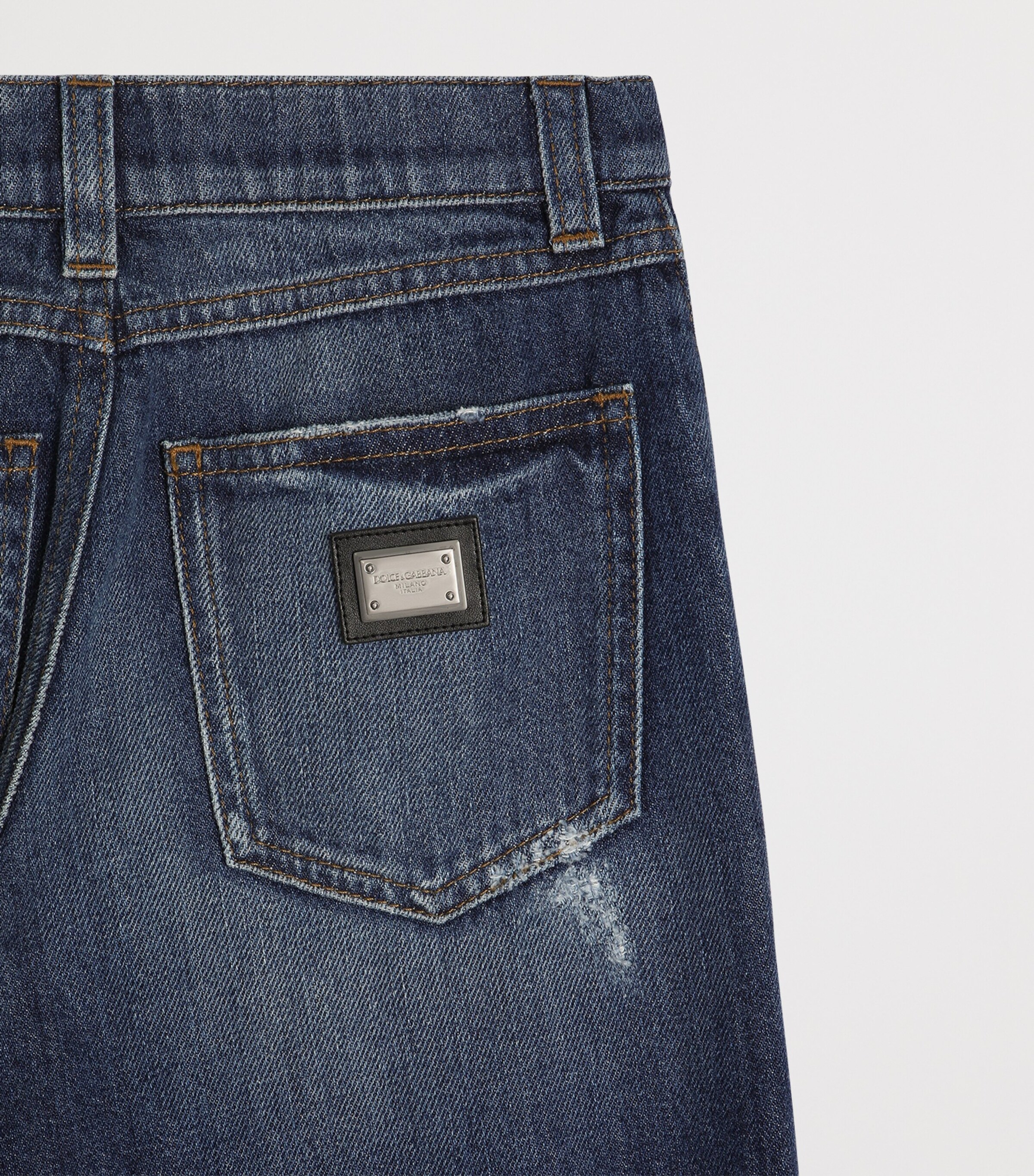 Dolce&Gabbana Kids Distressed Straight Jeans (8-14 Years) Combined Colou Image 3