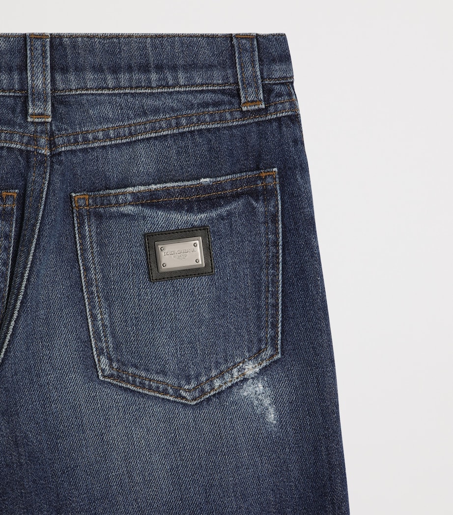 Dolce&Gabbana Kids Distressed Straight Jeans (8-14 Years) Combined Colou Image 3