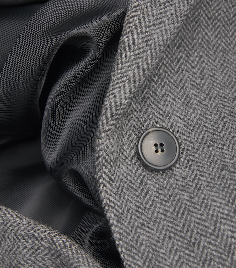 Virgin Wool Tweed Blazer DARK GREY Image 5