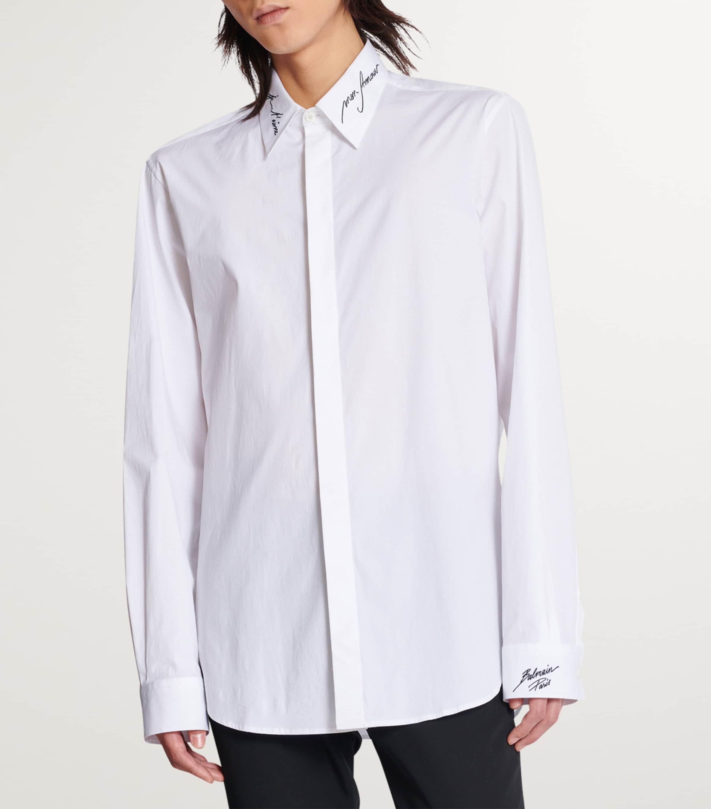 Cotton Embroidered Shirt 0FA BLANC Image 7