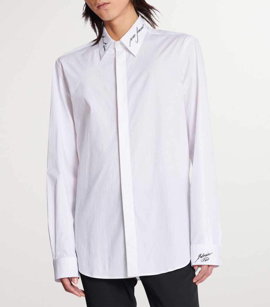 Cotton Embroidered Shirt 0FA BLANC Image 7