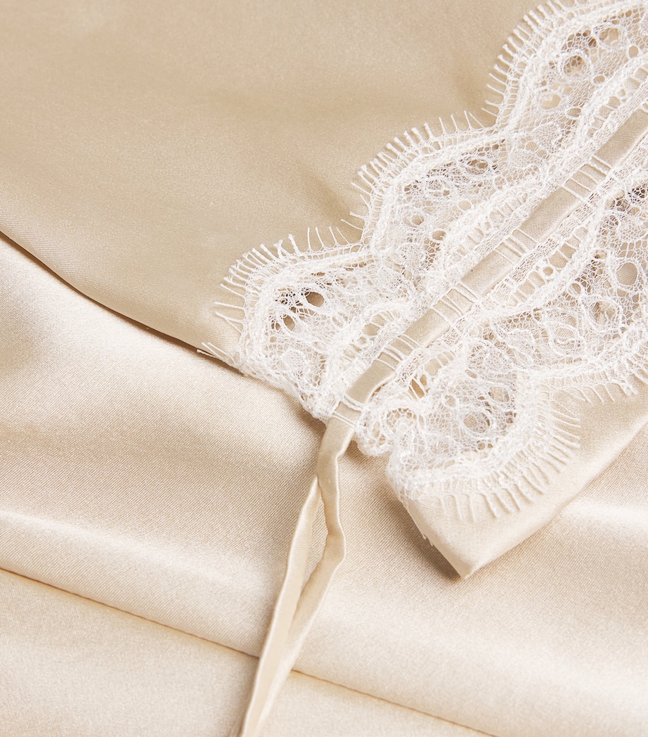 Silk Lace Patsy Pyjama Shorts OYSTER/WHITE Image 4