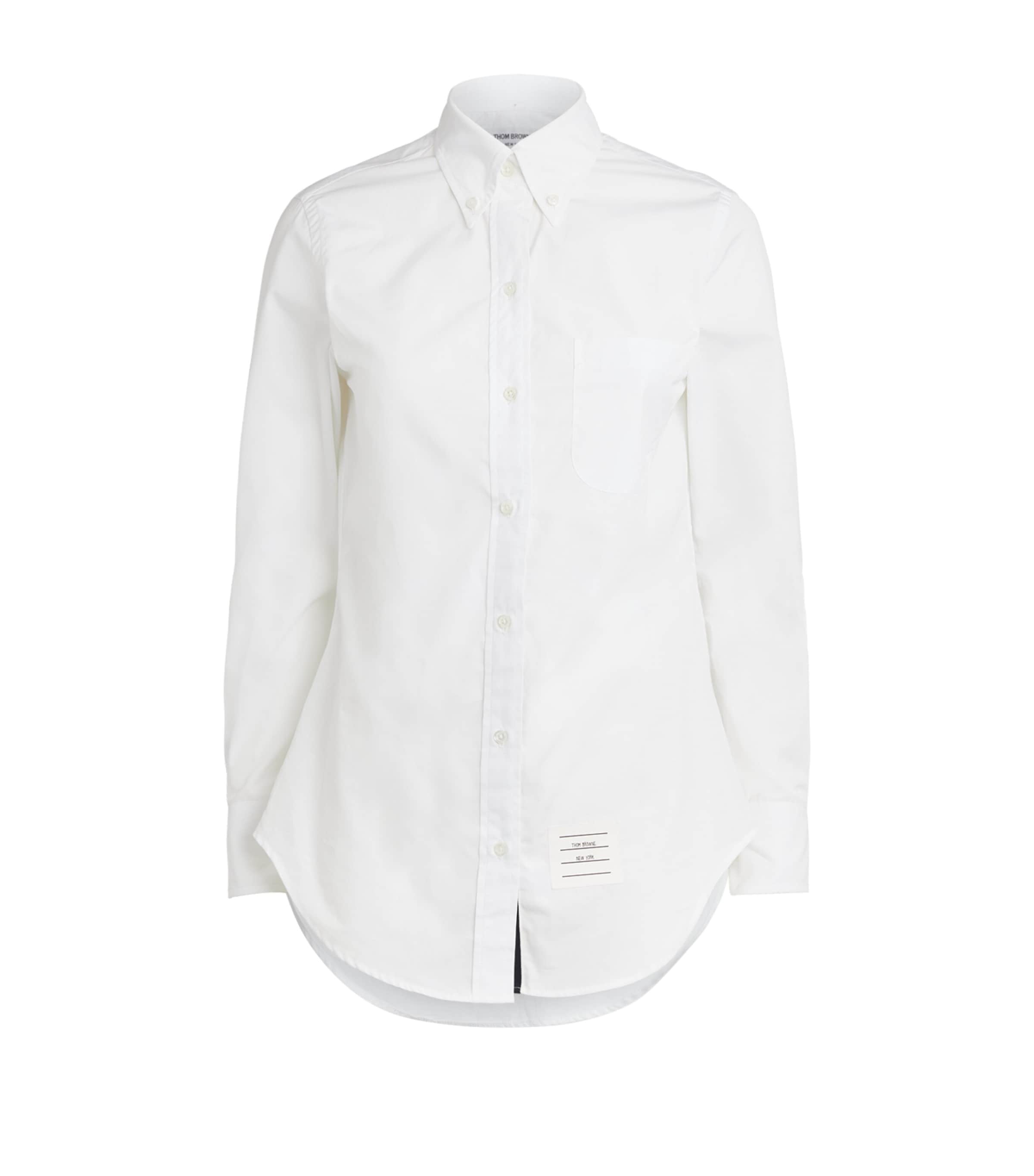 Thom Browne Women Logo Stripe Classic Shirt In White