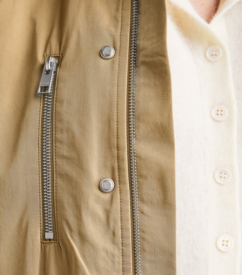 FRAME Womens Cotton Twill The Safari Jacket Khaki Image 3