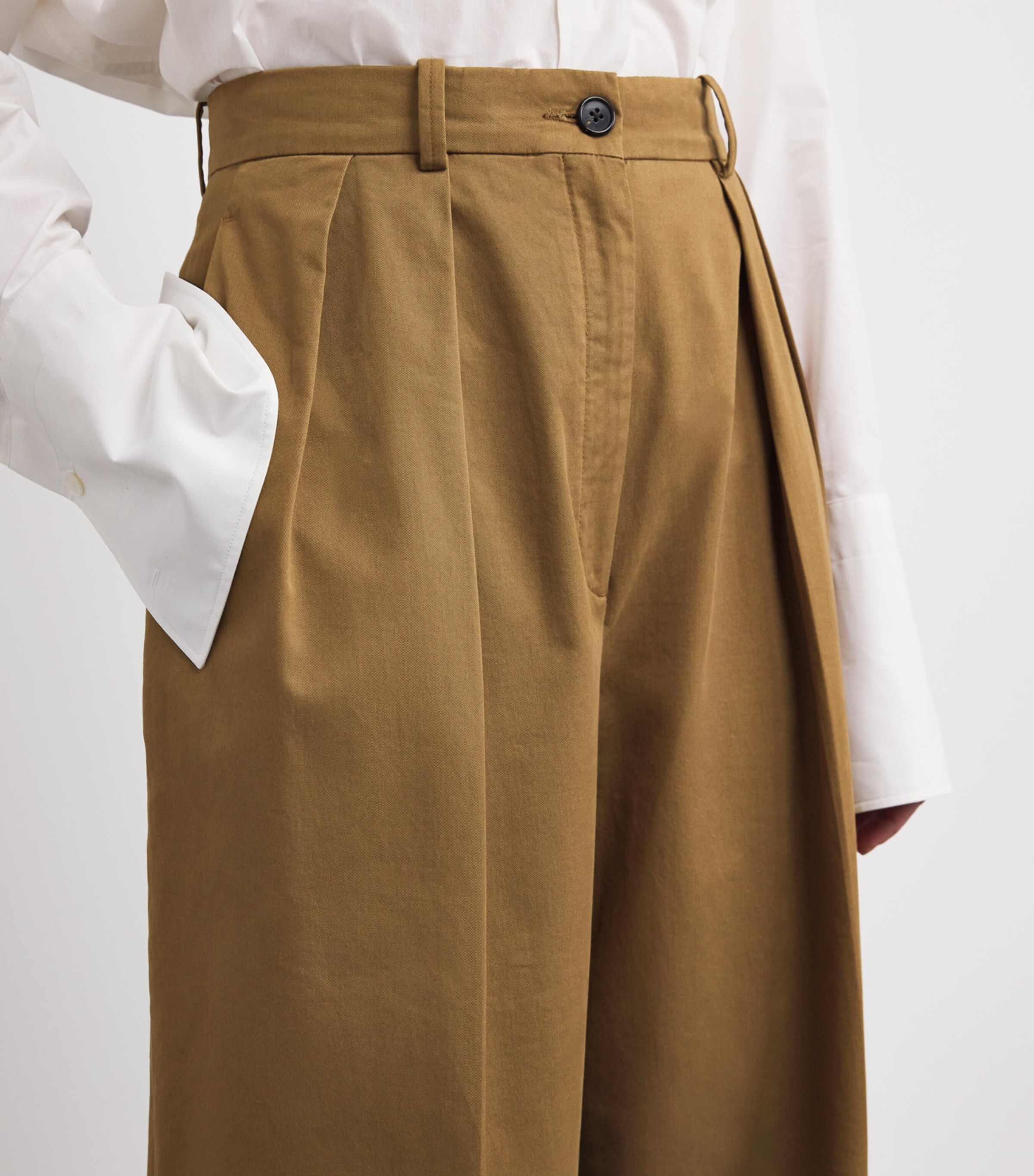 Igor Wide-Leg Tailored Trousers DARK SAND Image 5