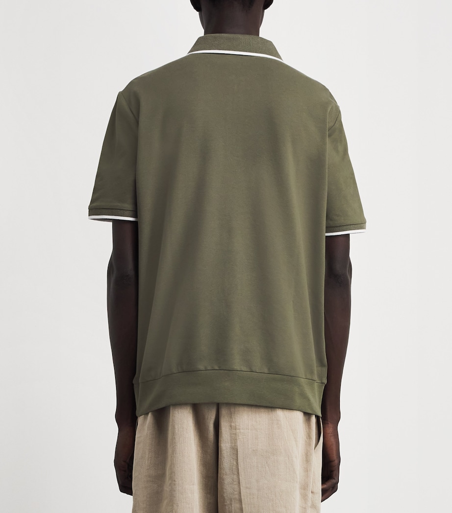 Polo Ralph Lauren Mens Stretch-Cotton Zip-Up Polo Shirt Cruise Image 5