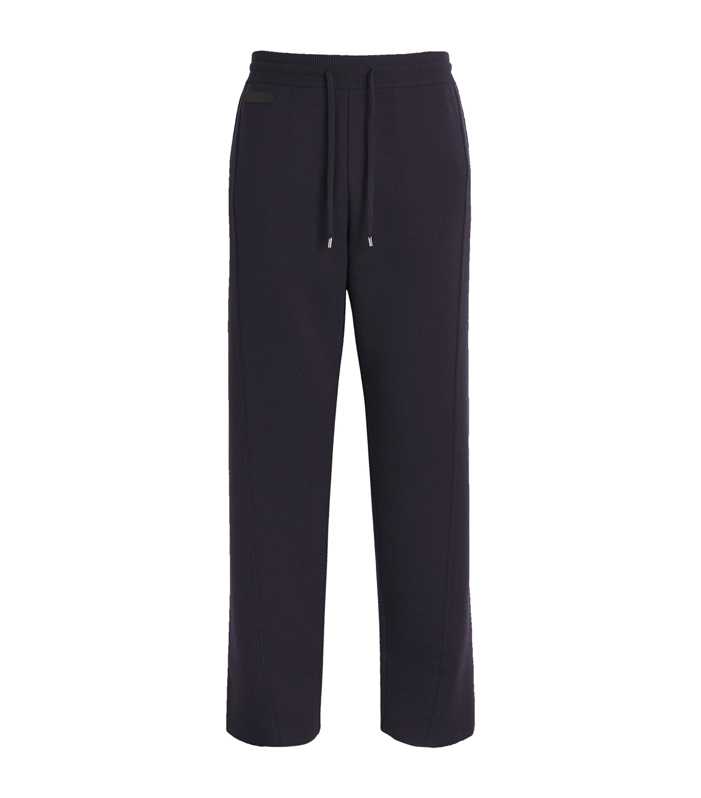 Lanvin Merino Wool-blend Sweatpants In Navy