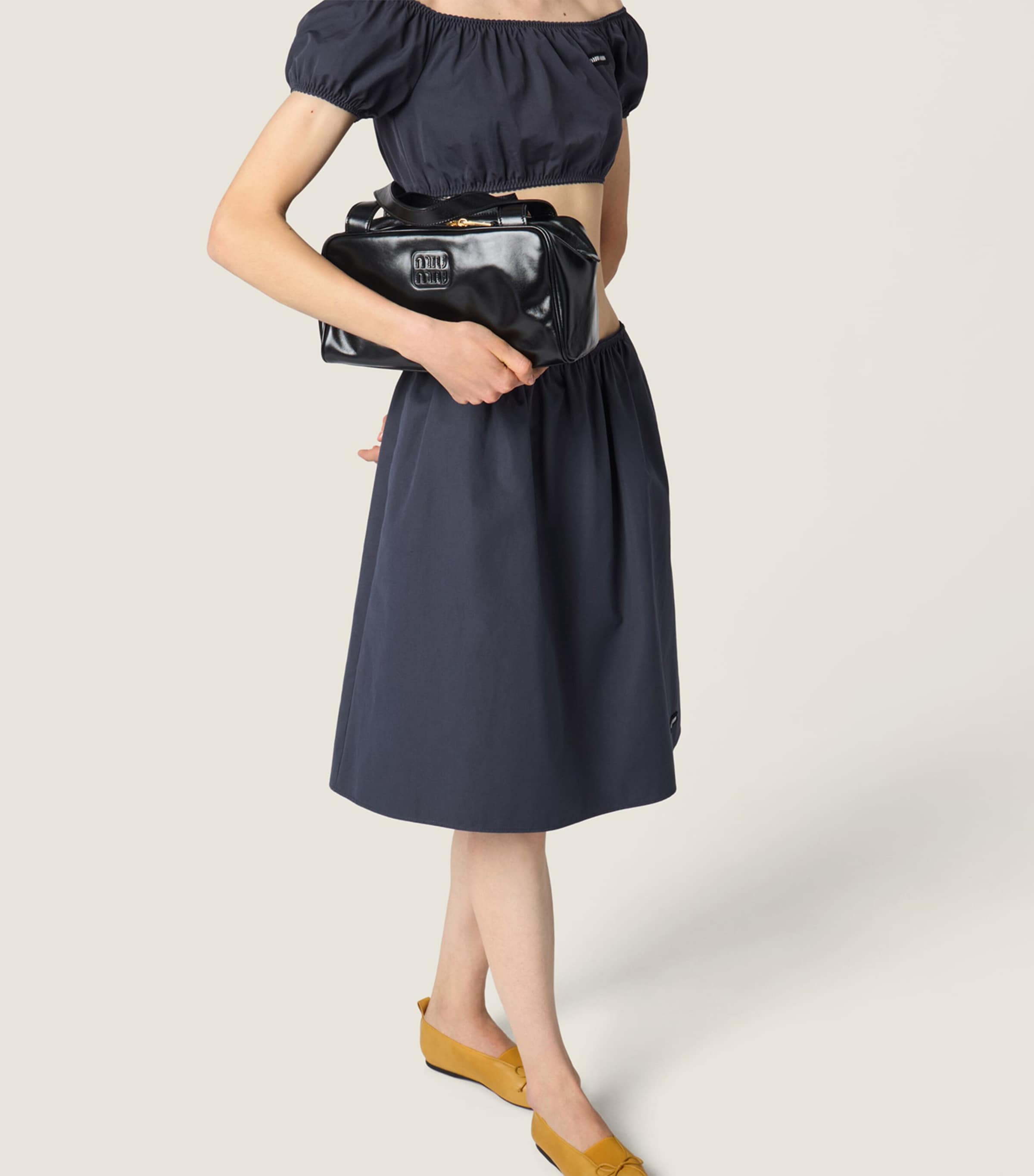 Miu Miu Womens Cotton Poplin Crop Top Image 5