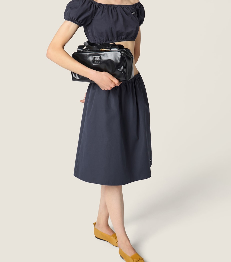 Miu Miu Womens Cotton Poplin Crop Top Image 5