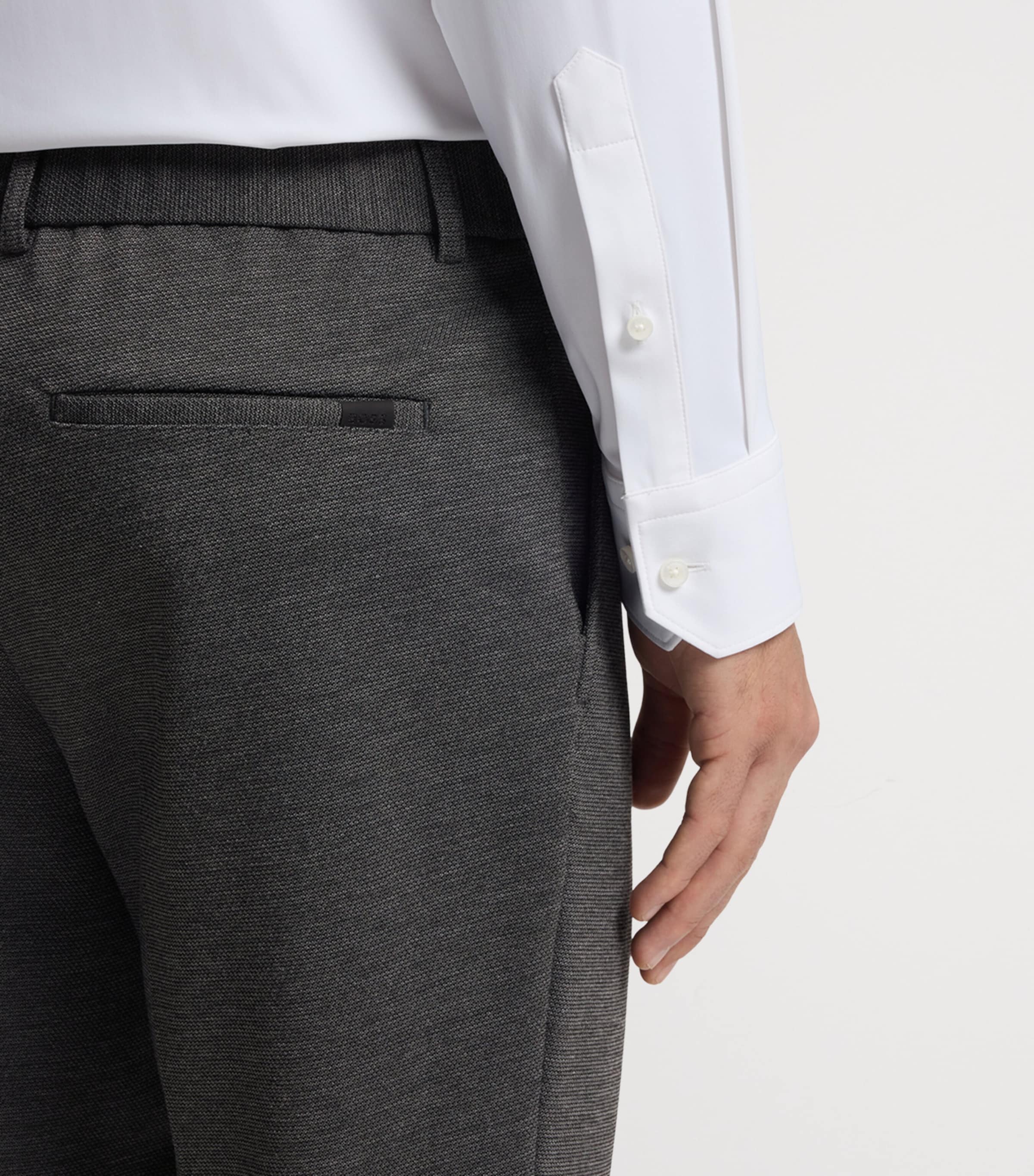 BOSS Mens Performance-Stretch Slim-Fit Trousers Image 6