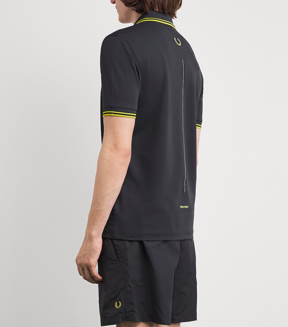 Fred Perry Mens Piqué Logo Tennis Polo Shirt Anchor Grey Image 5