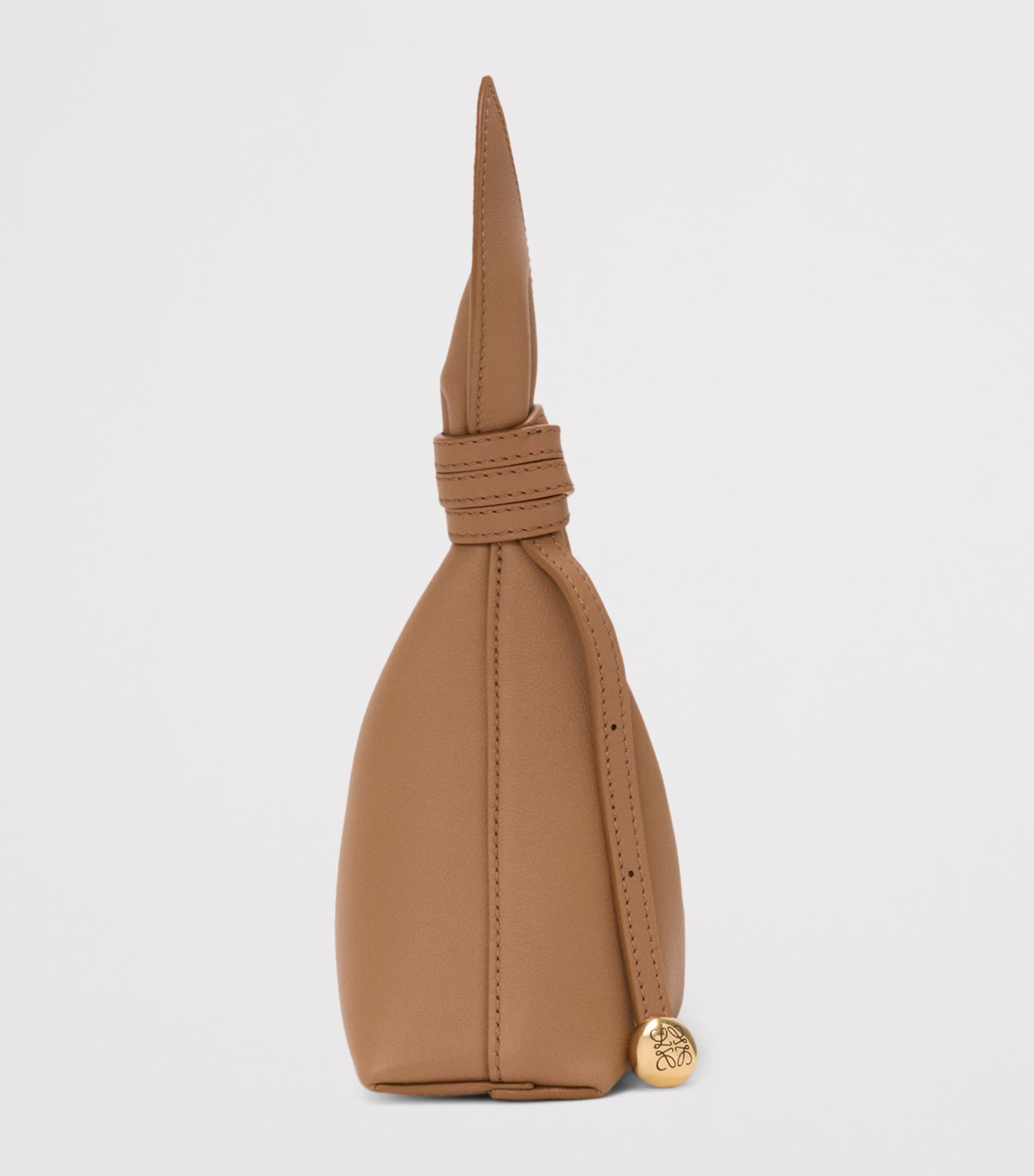 LOEWE Mini Leather Scarf Shoulder Bag Mocha Image 4