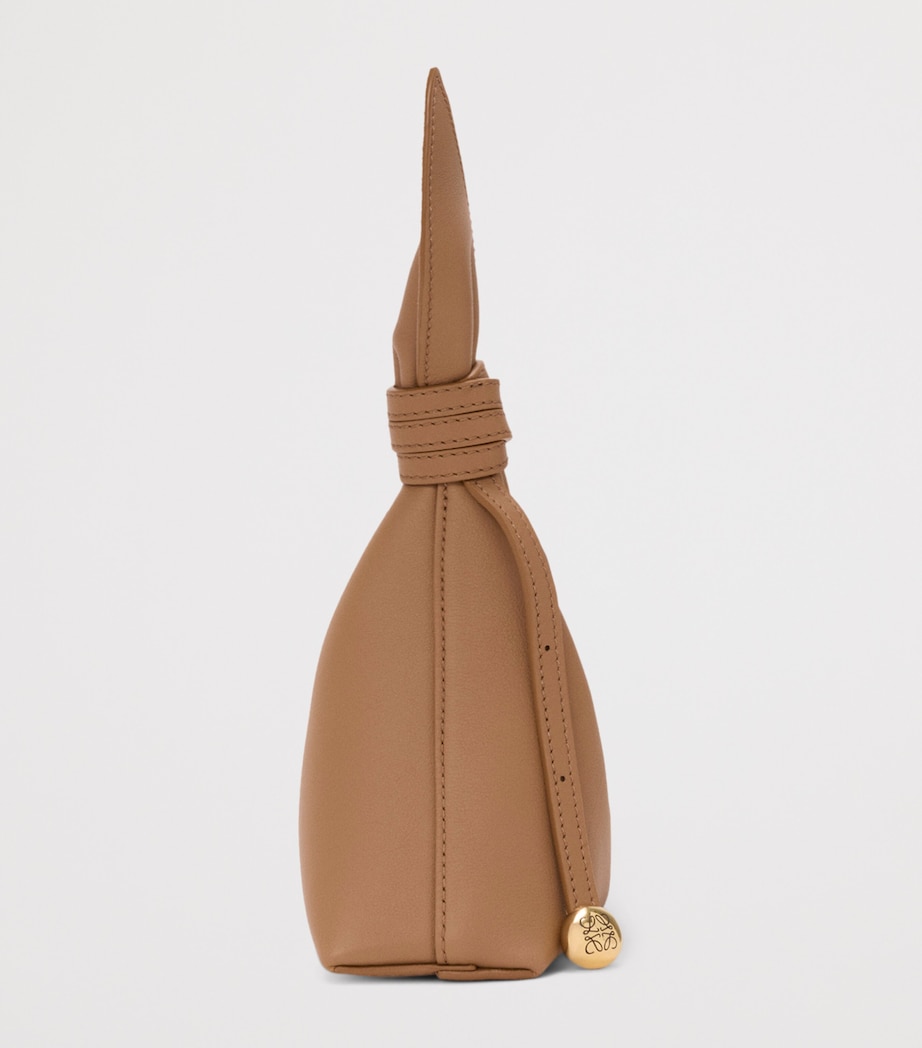 LOEWE Mini Leather Scarf Shoulder Bag Mocha Image 4