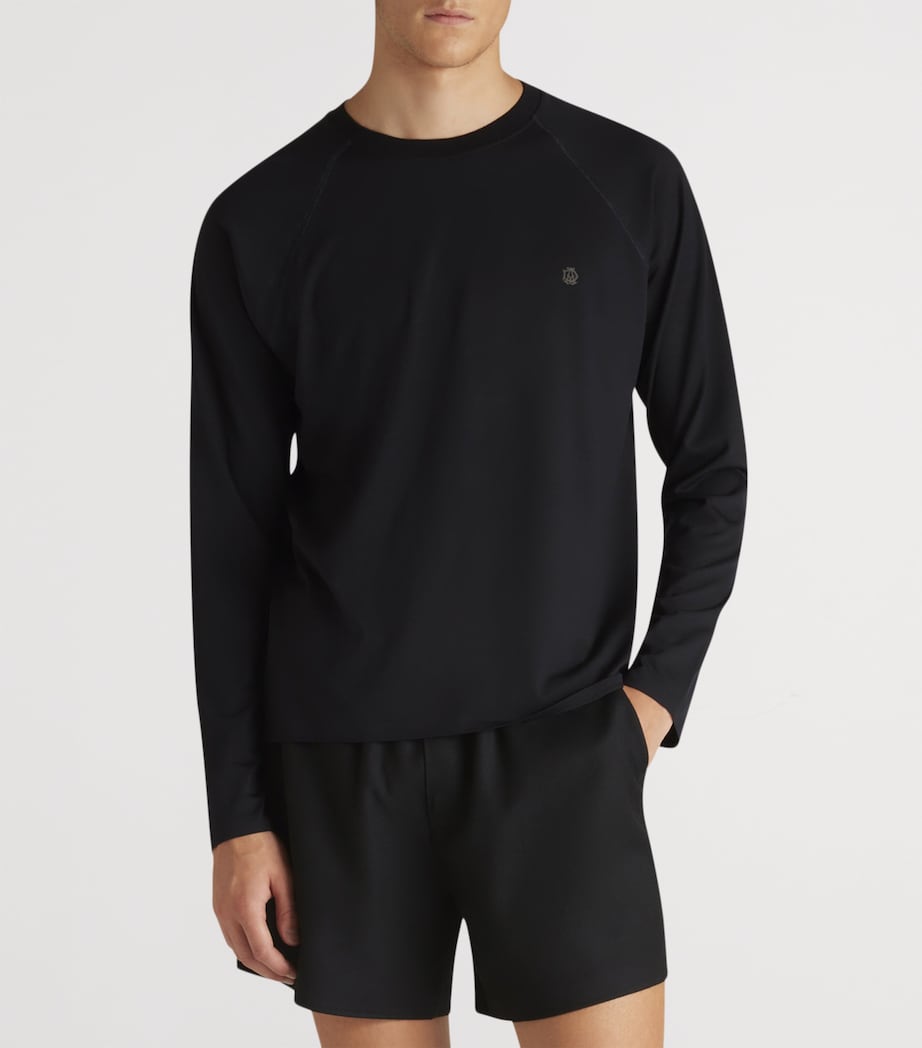 Wool Athluxury Long-Sleeve T-Shirt 416HOUSE NAVY Image 3