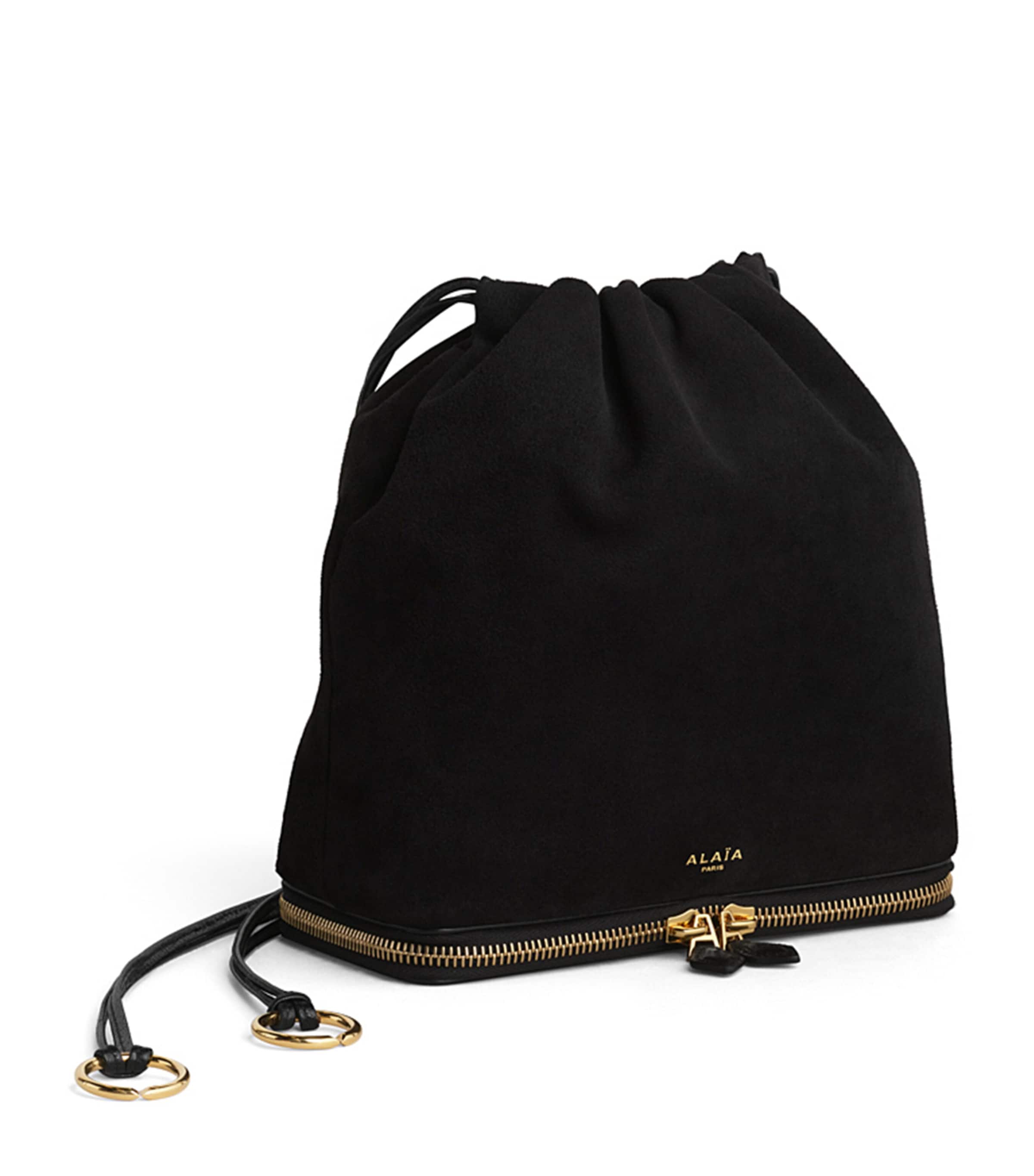 Alaïa Suede Le Ponchon Cross-Body Bag Noir Image 2