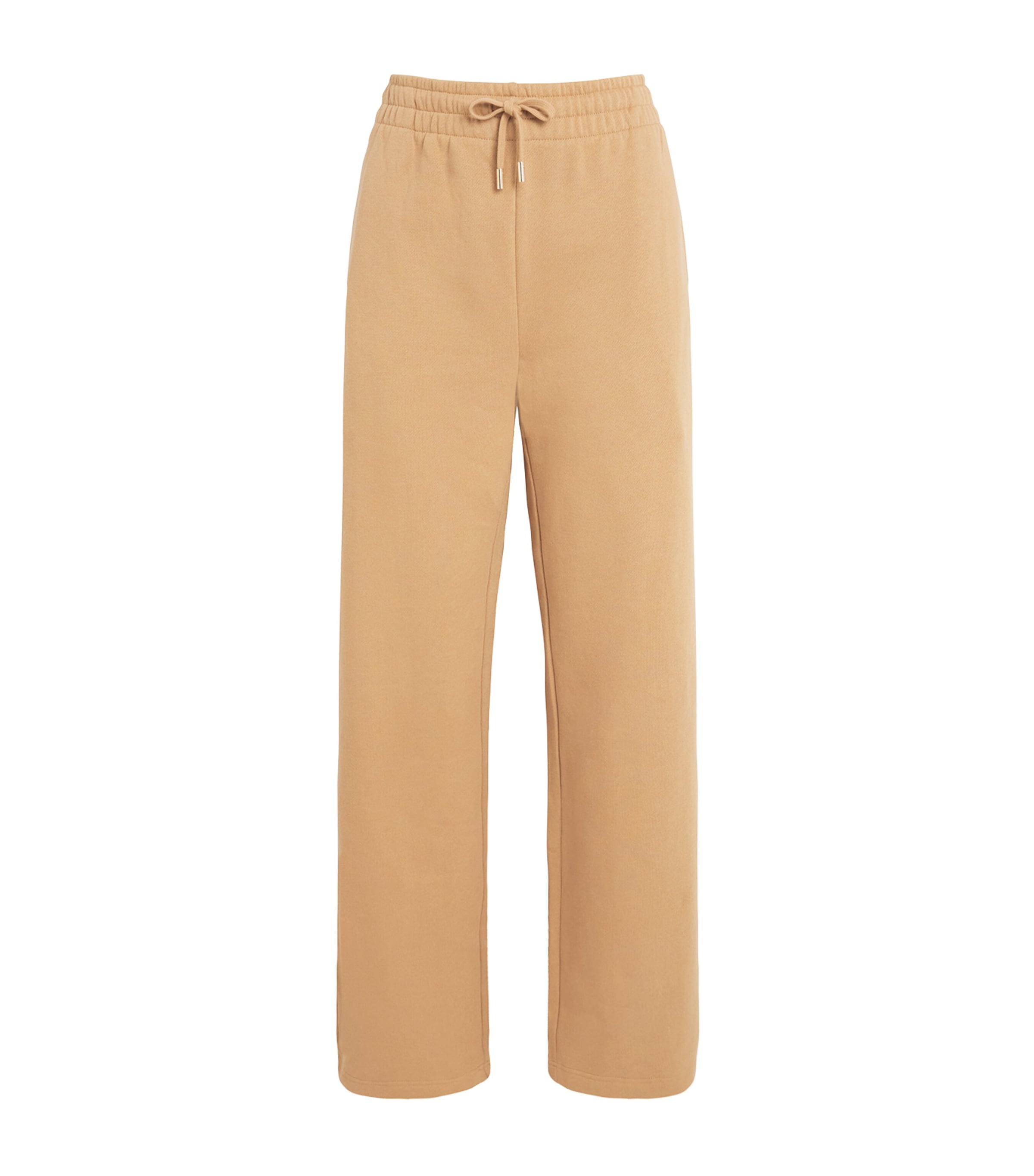 Harrods Womens Cotton Jersey Wide-Leg Sweatpants Camel Image 1
