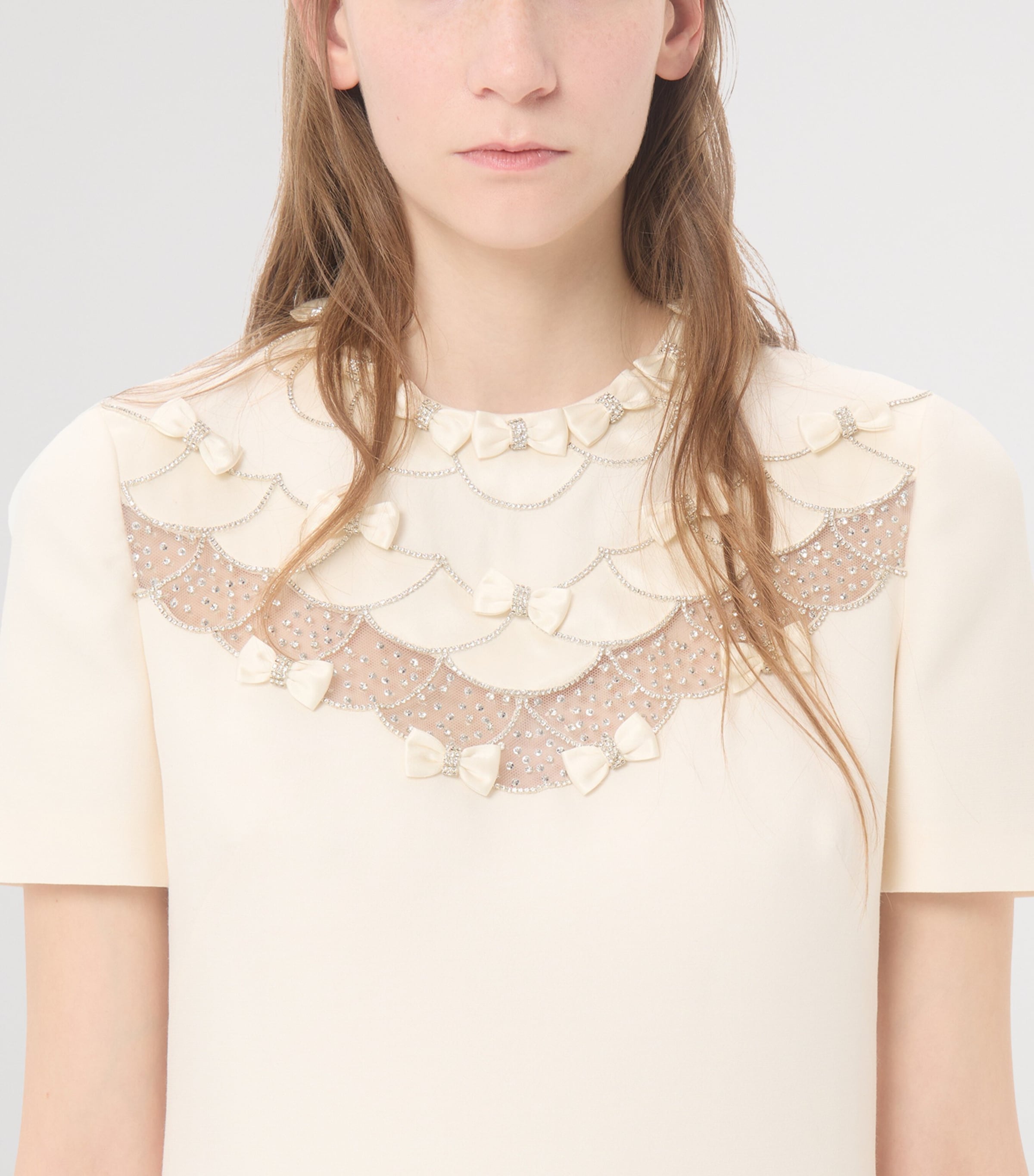 Valentino Womens Wool-Silk Crepe Mini Dress Image 6