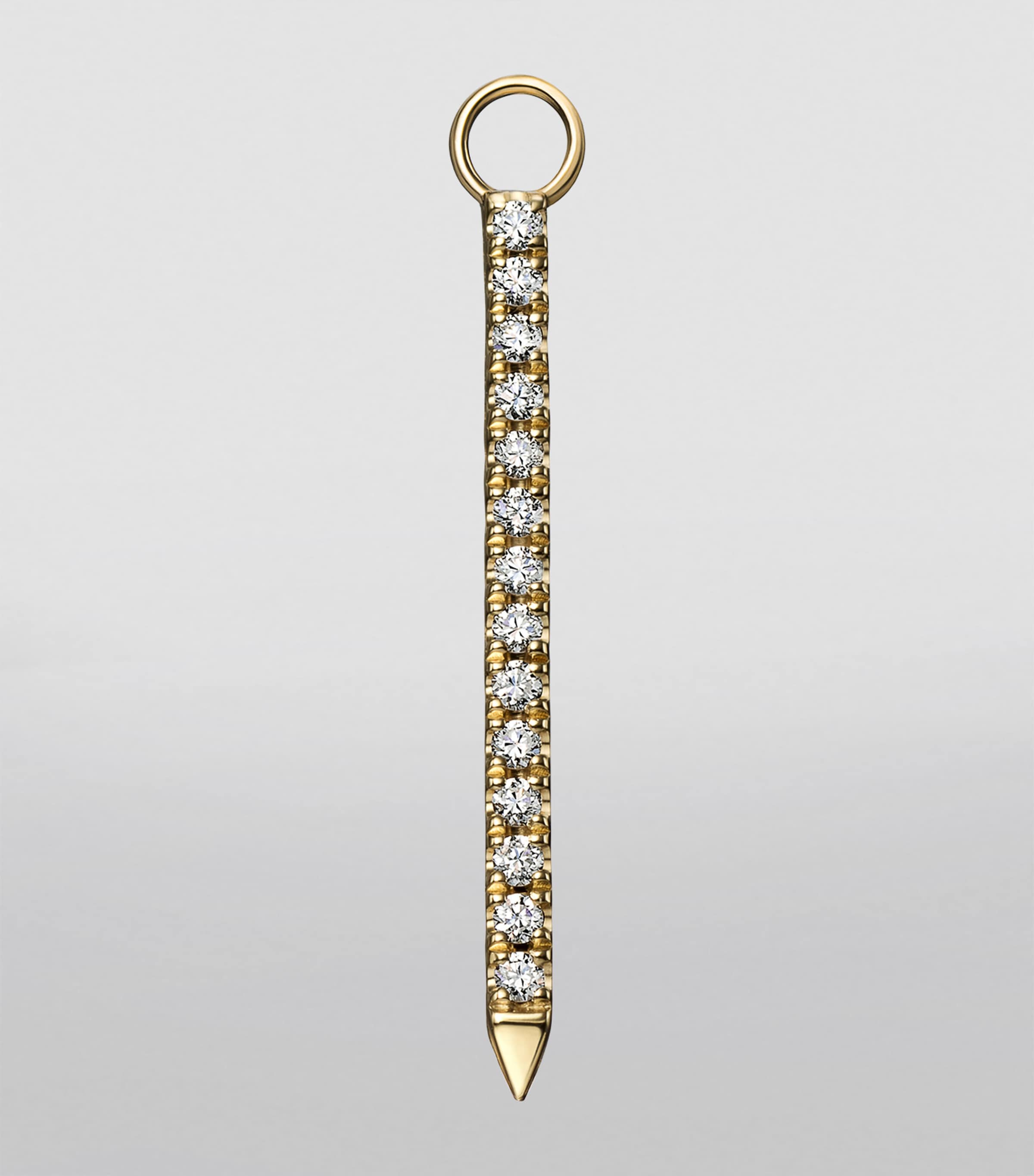 Diamond and Sapphire Eternity Bar Charm (18mm) YELLOW GOLD Image 2