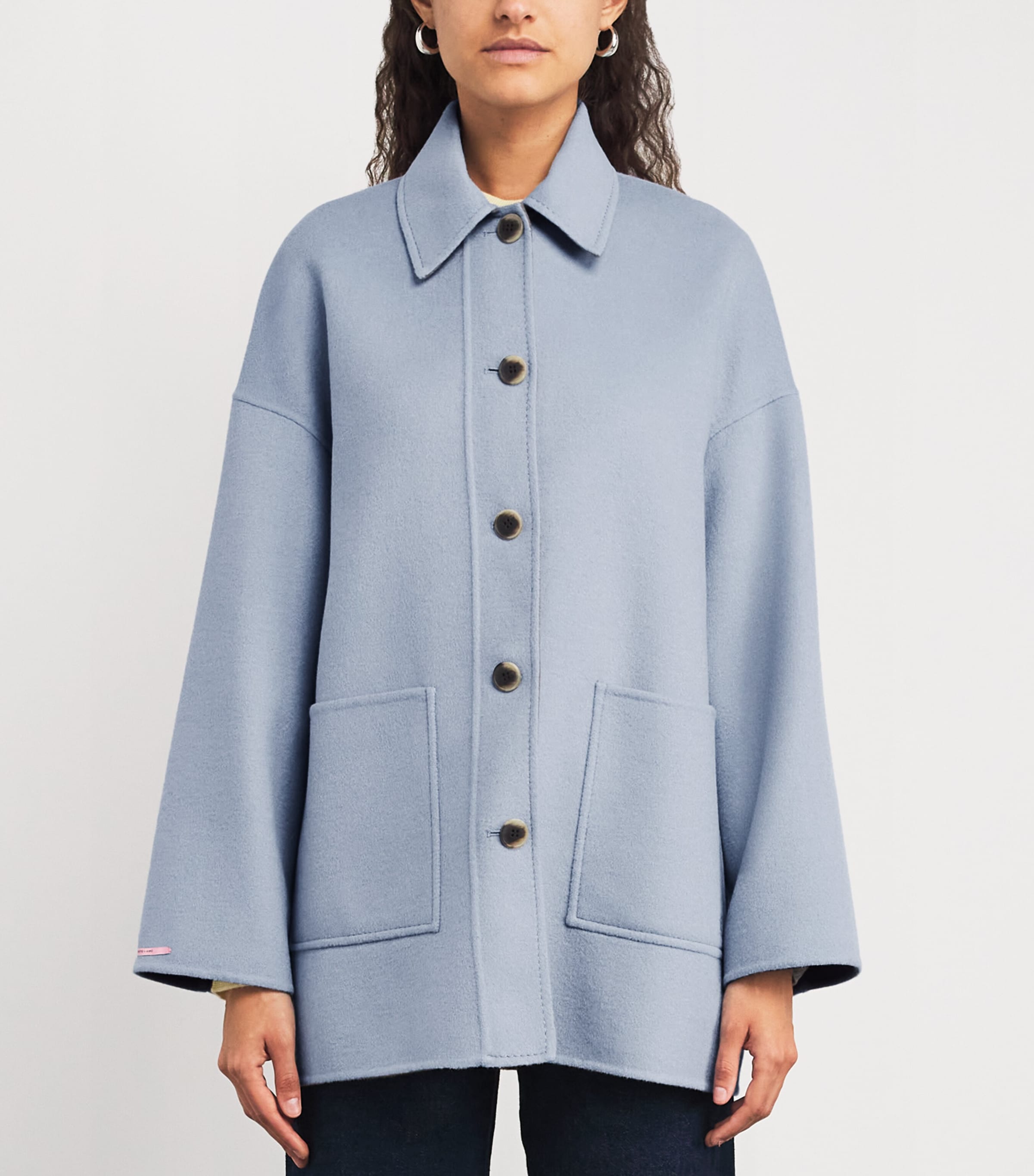 Wool Coat LIGHT BLUE Image 3
