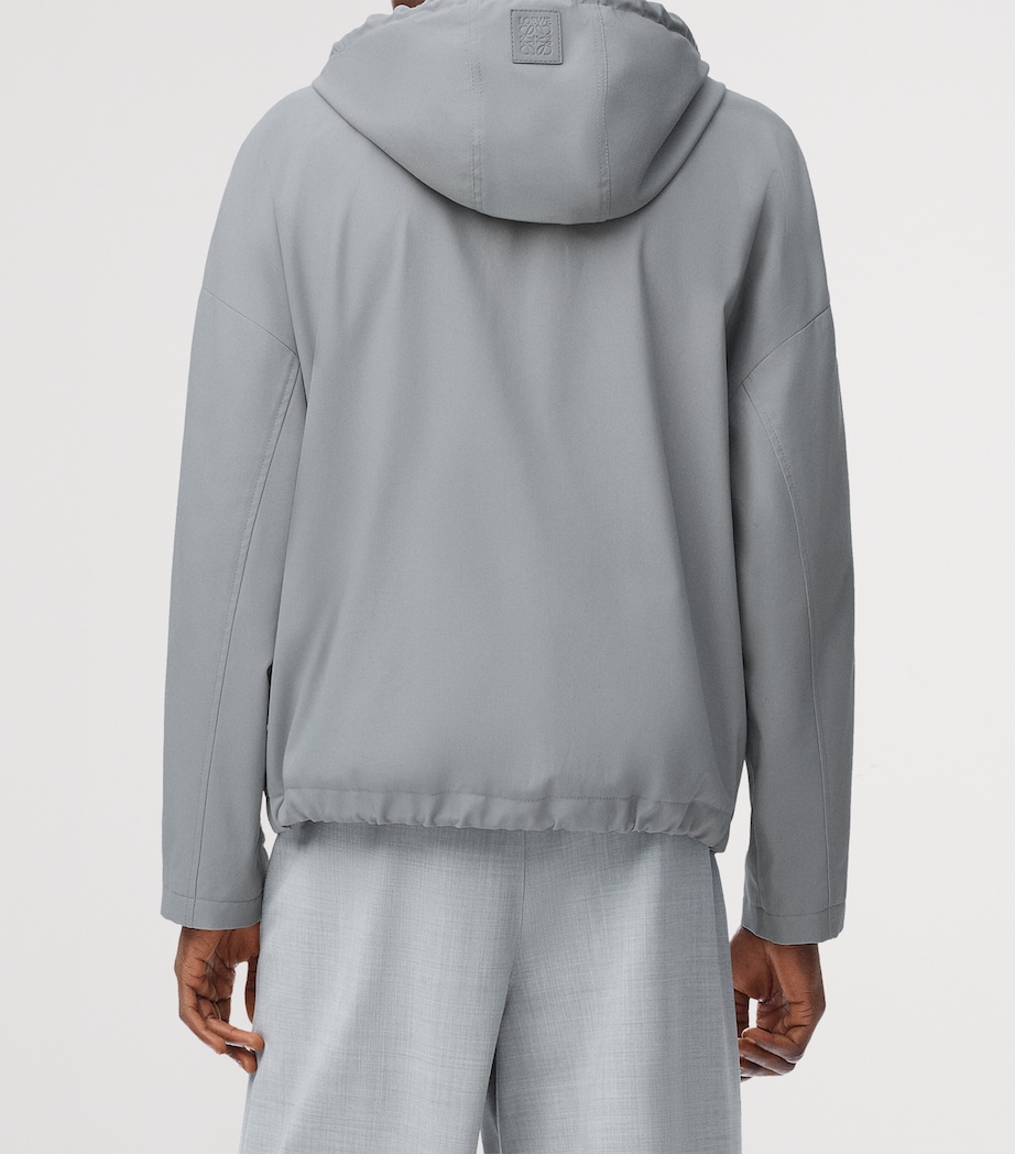 Cotton Hooded Jacket LIGHT GREY Image 4