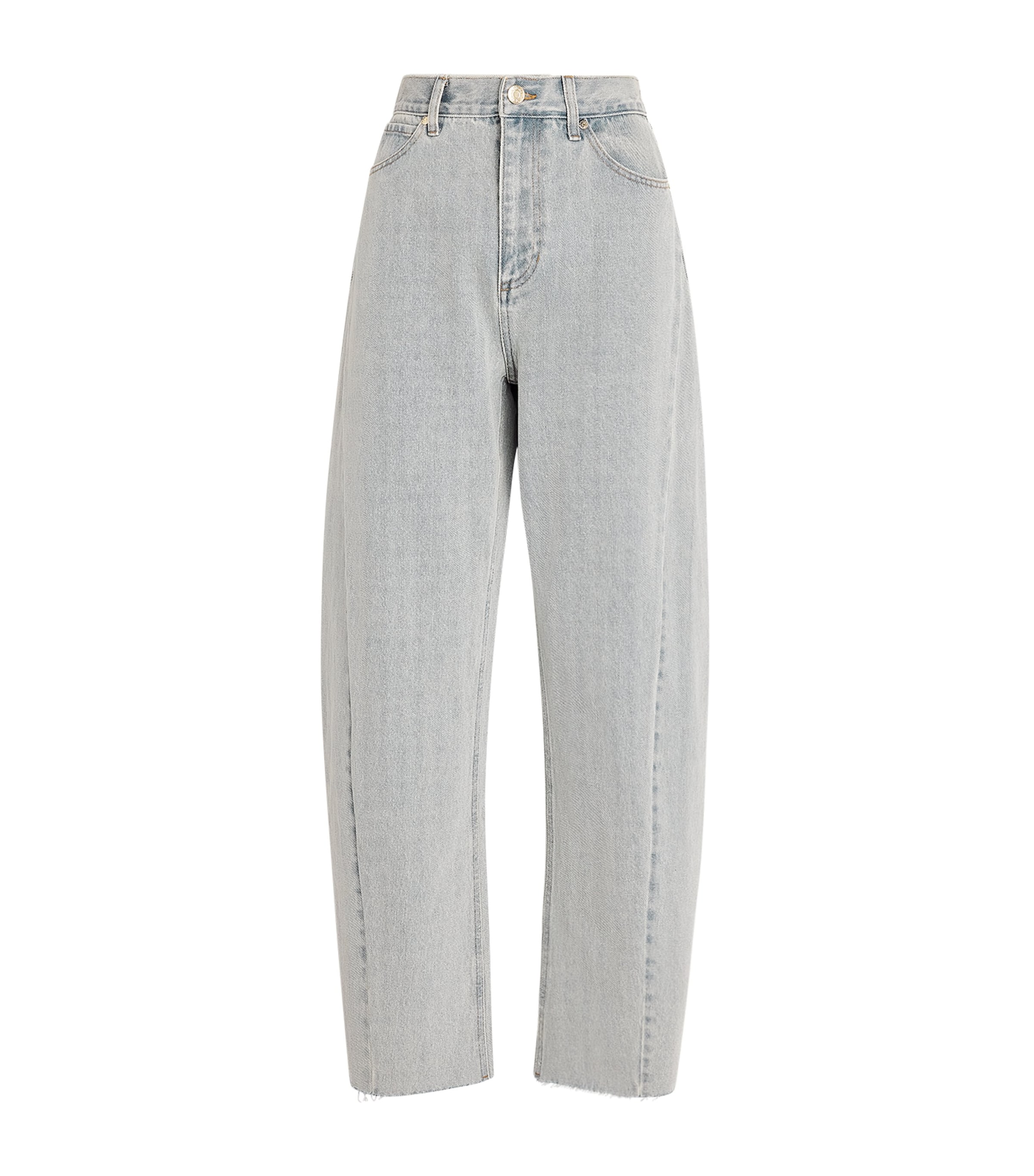 Sandro Paris Womens Barrel Jeans Light Bu Jean Image 1