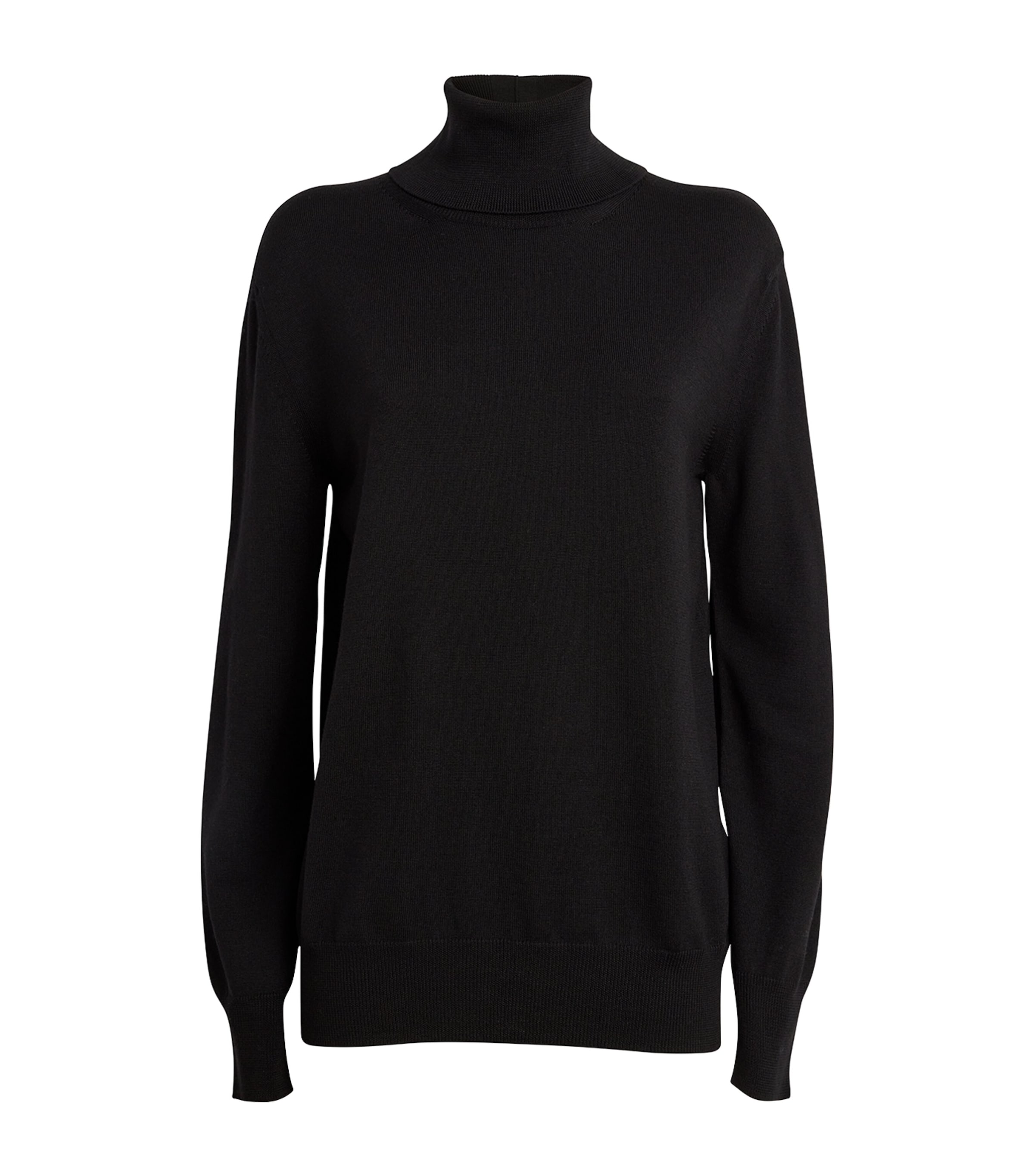 Jil Sander Wool High-neck Sweater In Black