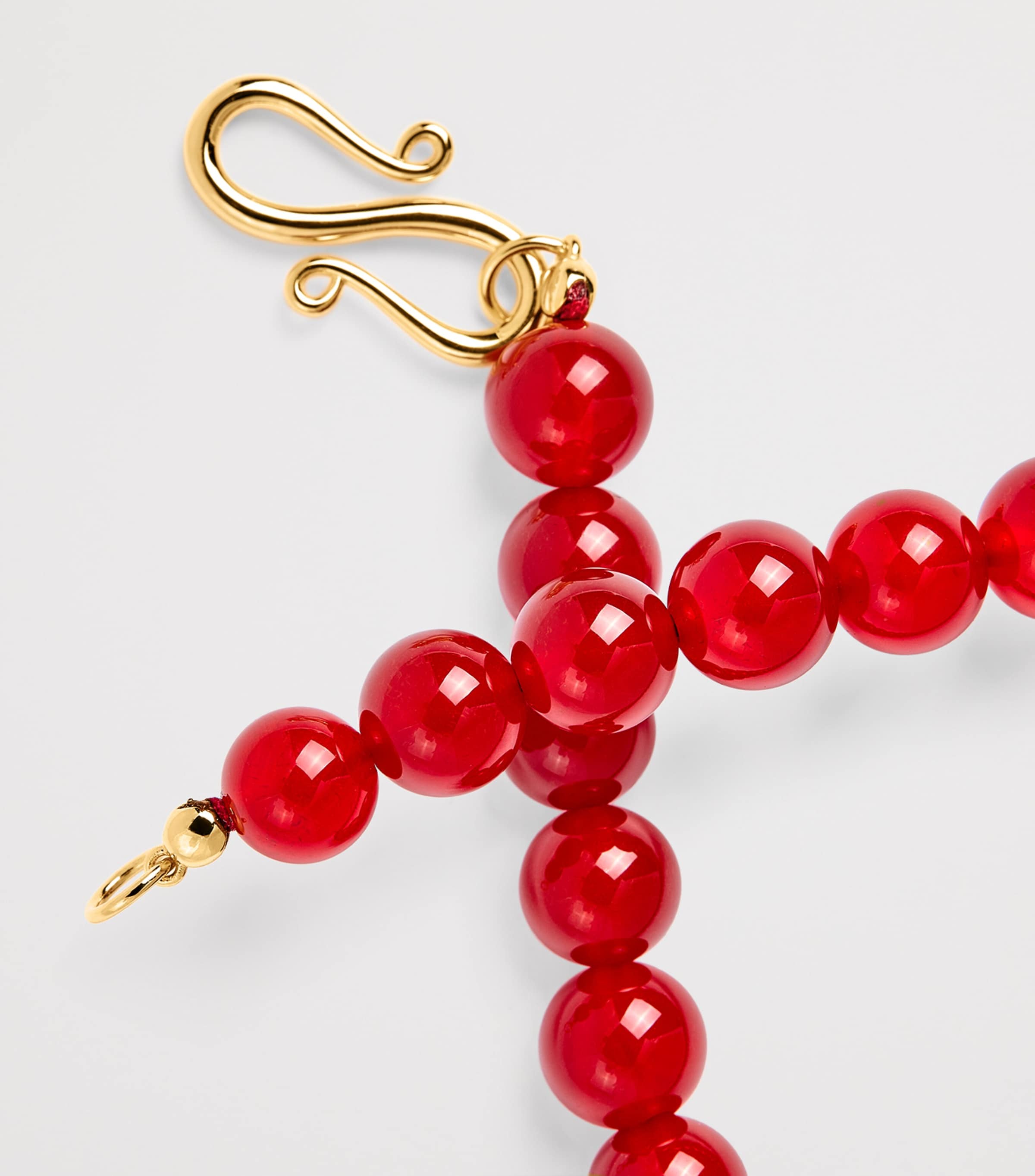 Carnelian Beaded Mary Necklace RED CARNELIAN Image 3