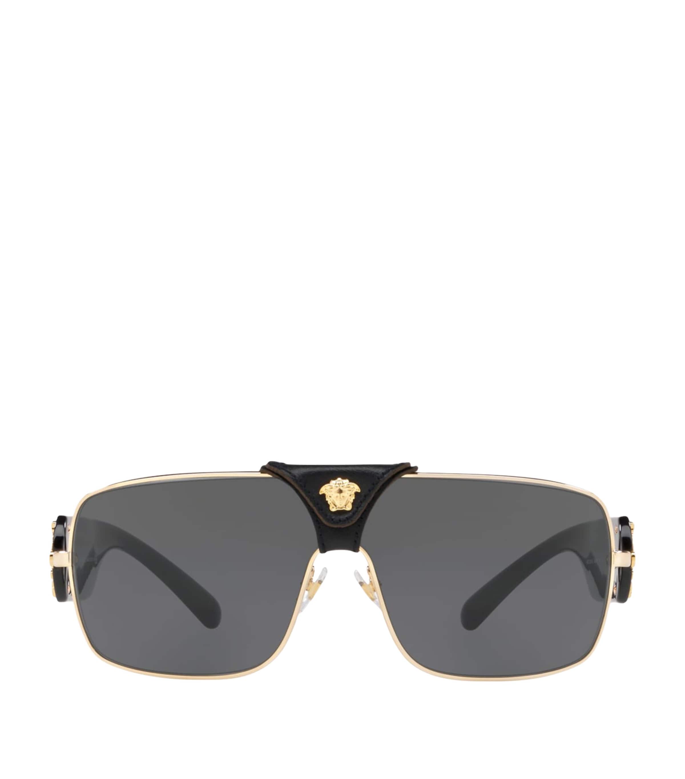 Versace Square Sunglasses In Gold