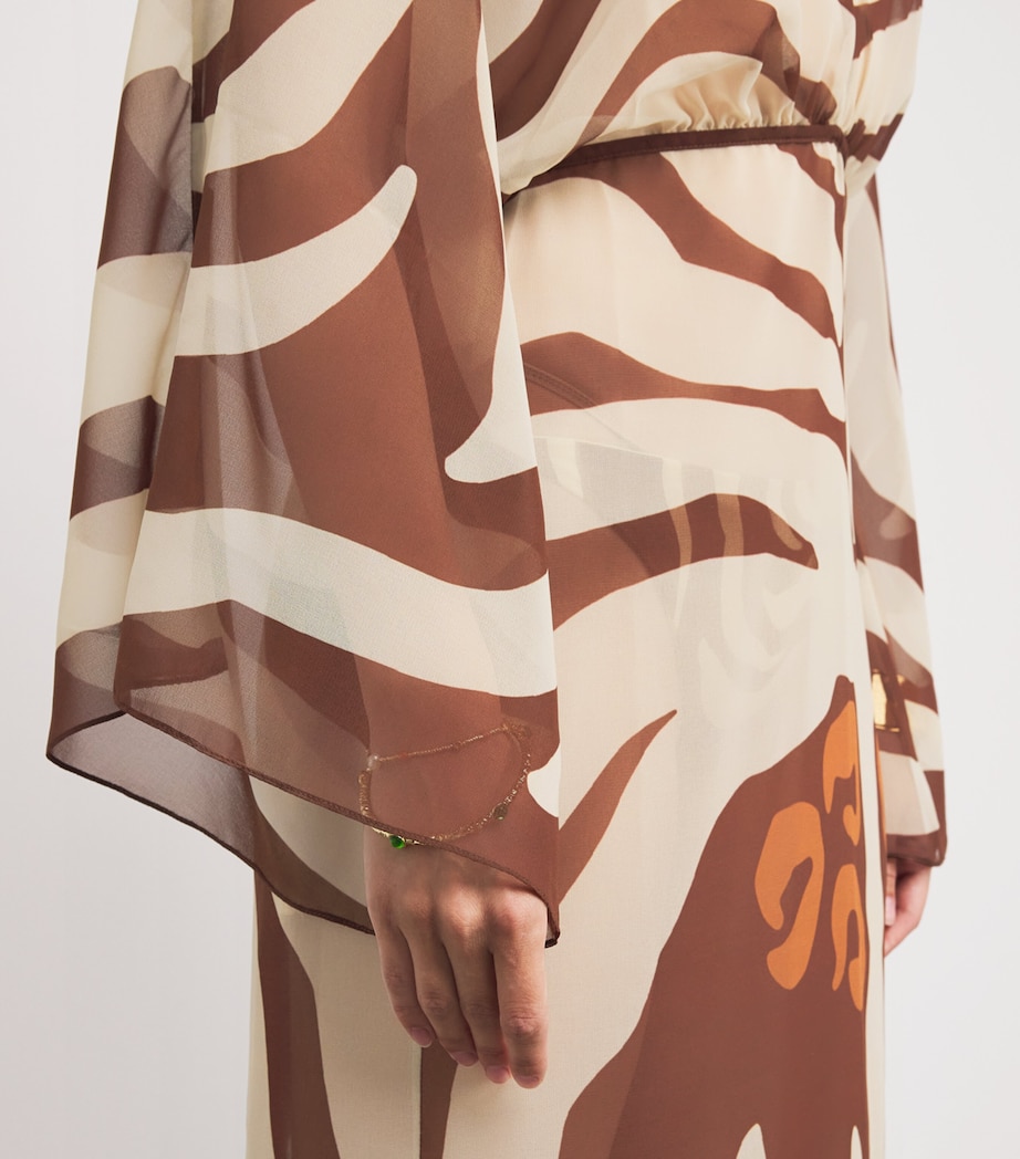 Printed Spiritual Healers Kaftan Maxi Dress DARK MOCCA/ECRU Image 4