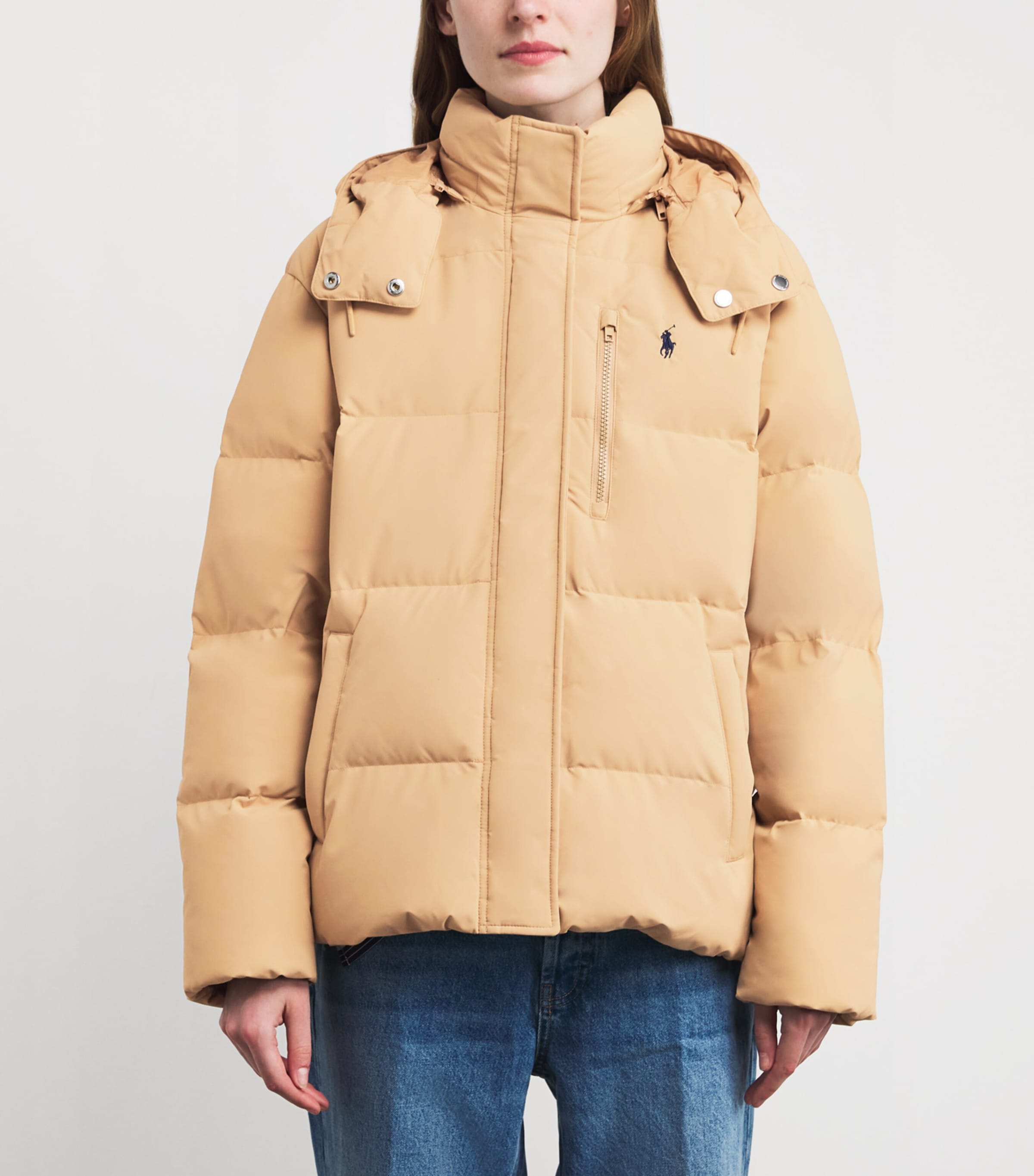 Polo Pony Down Puffer Jacket CLASSIC CAMEL Image 3