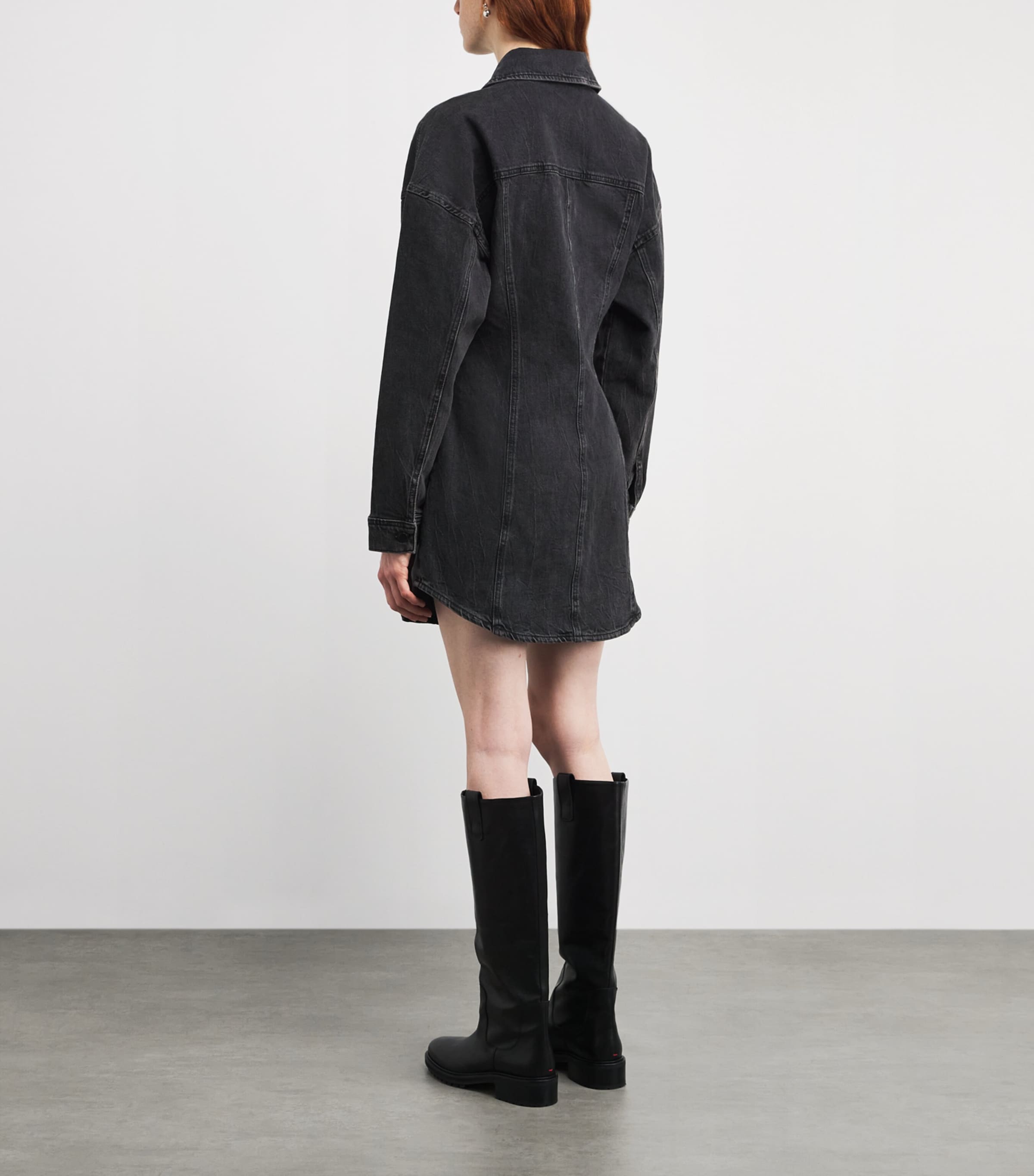 Denim Shaped Mini Dress K418 Image 3