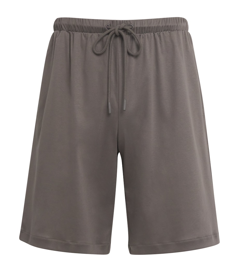 Zimmerli Mens 286 Sea Island Lounge Shorts Toffee Image 1
