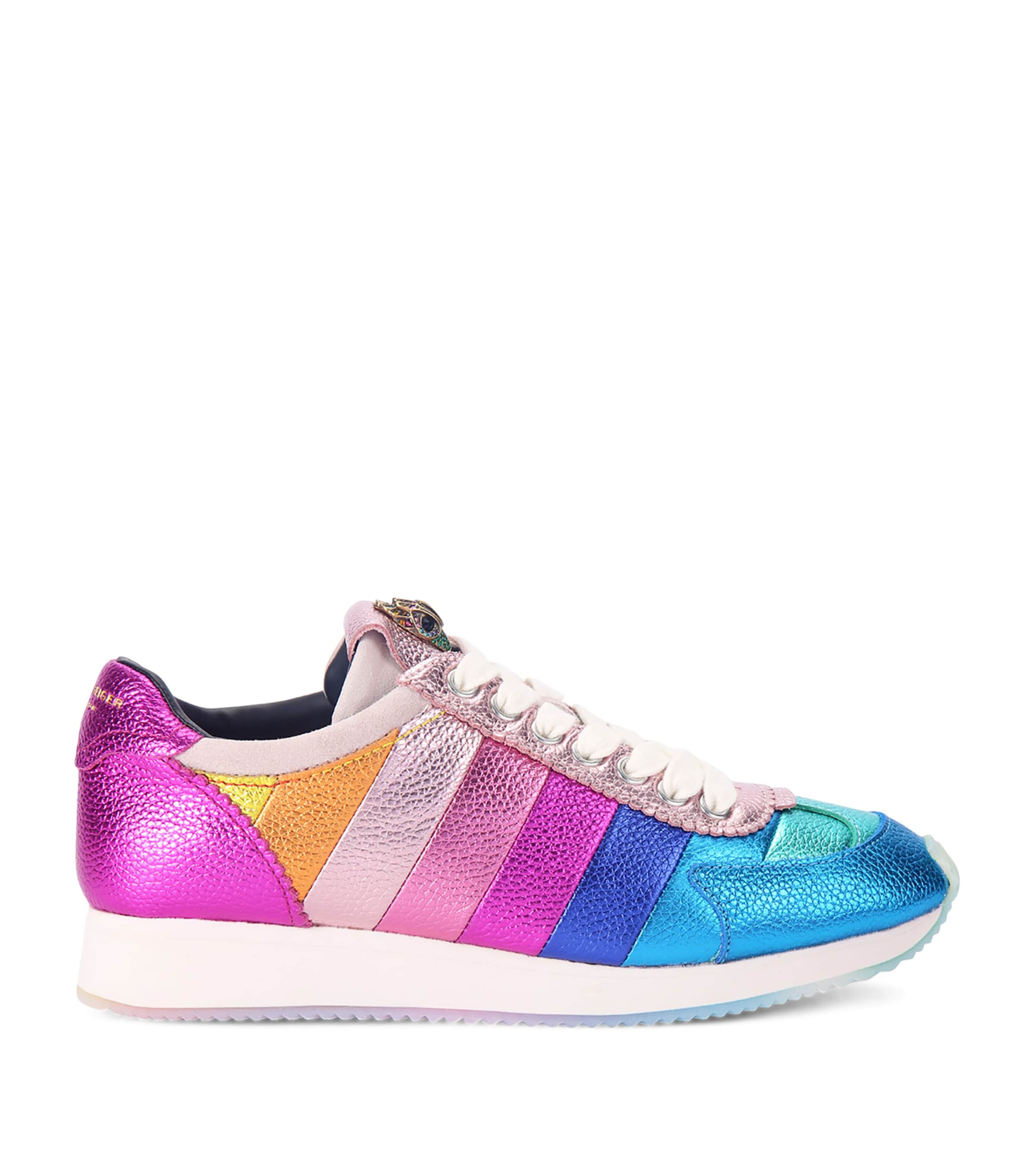 Kurt Geiger London Metallic Leather Islington Low-Top Sneakers | Women Shoes | Trainers | Low-Top Trainers | Designers | Kurt Geiger London