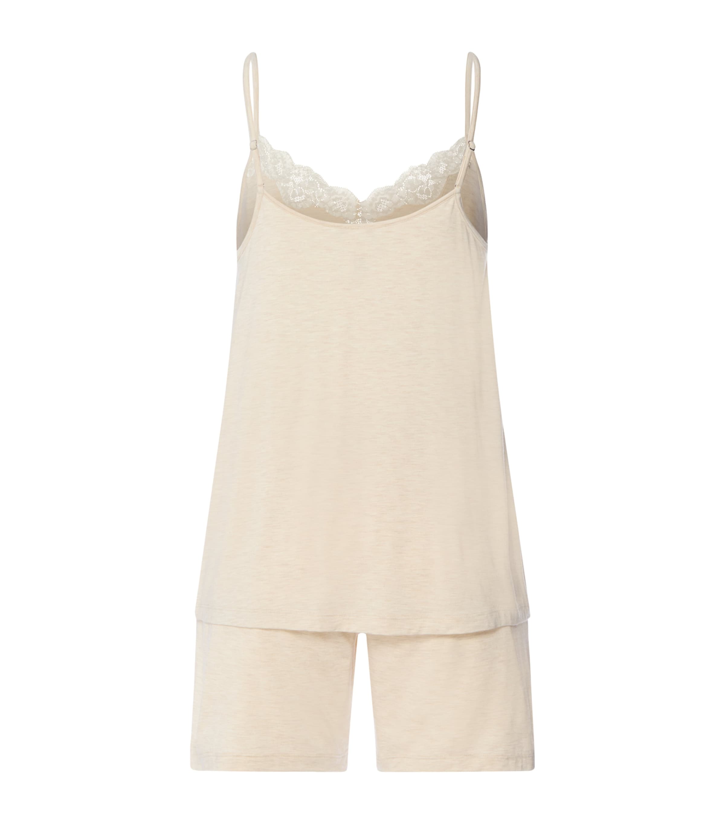 Hanro Womens Natural Elegance Short Pyjama Set Summer Sand Melange Image 5