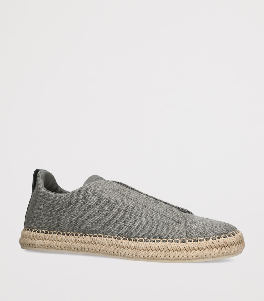 Canvas Triple Stitch Espadrilles GREY Image 3