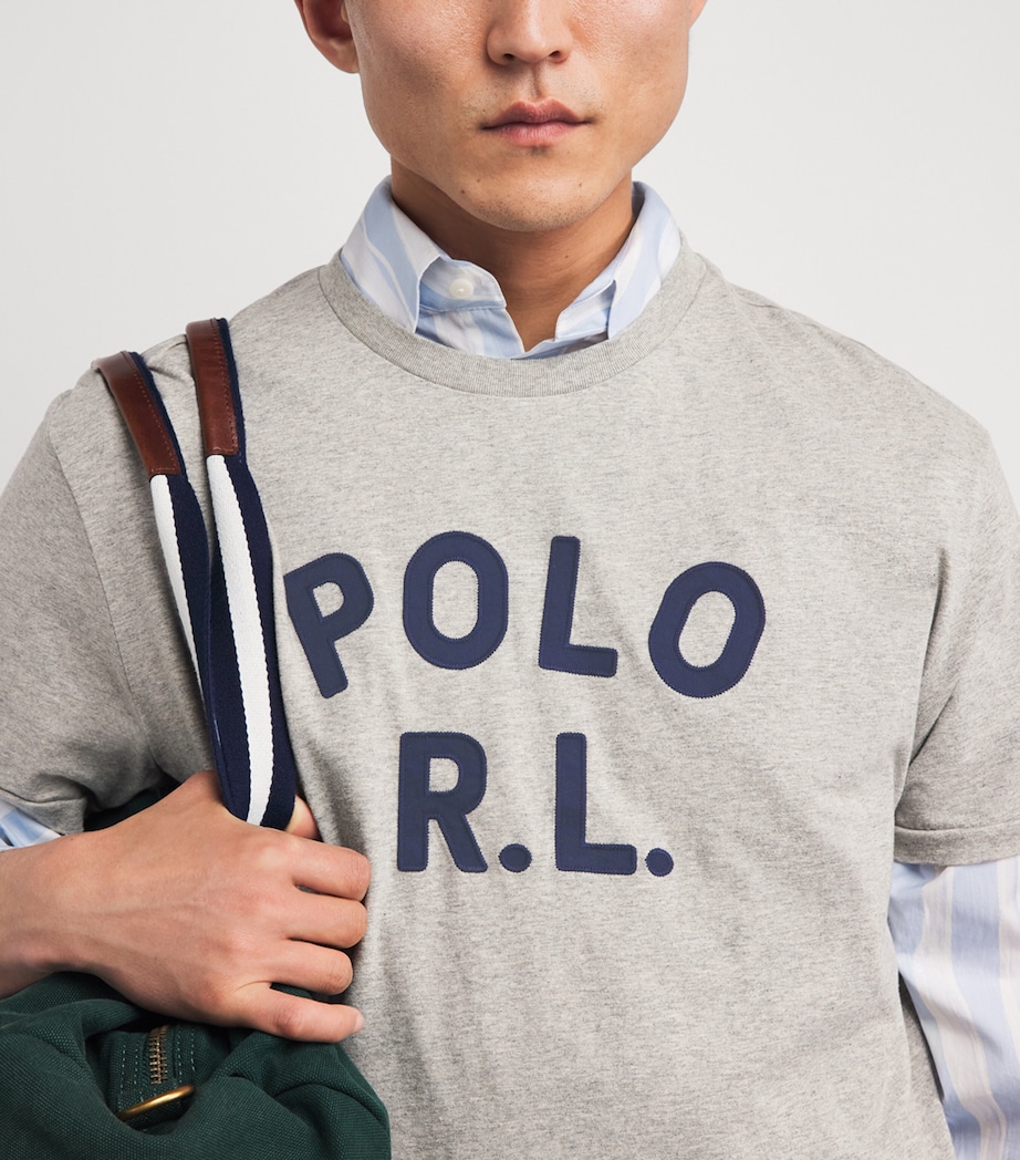 Polo Ralph Lauren Mens Cotton Logo T-Shirt Dark Sport Heather Image 3