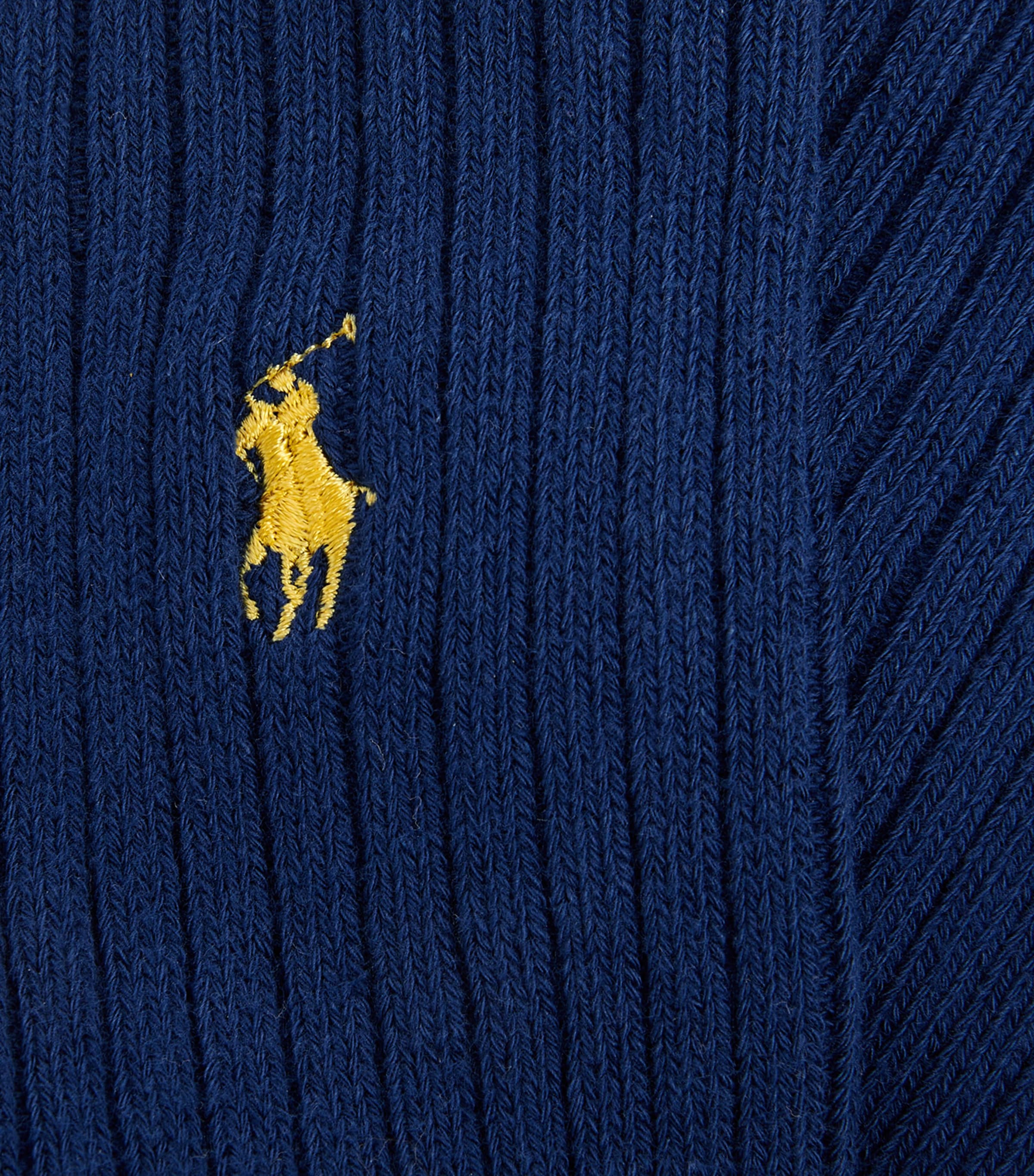 Polo Ralph Lauren Mens Cotton-Blend Classic Crew Socks Royal Yellow Pp Image 2