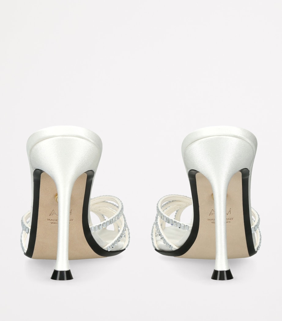Satin Soraya Heeled Mules 95 WHITE Image 2