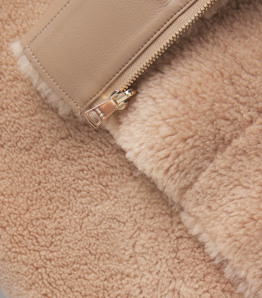 Faux Shearling Reversible Coat CAMEL Image 5