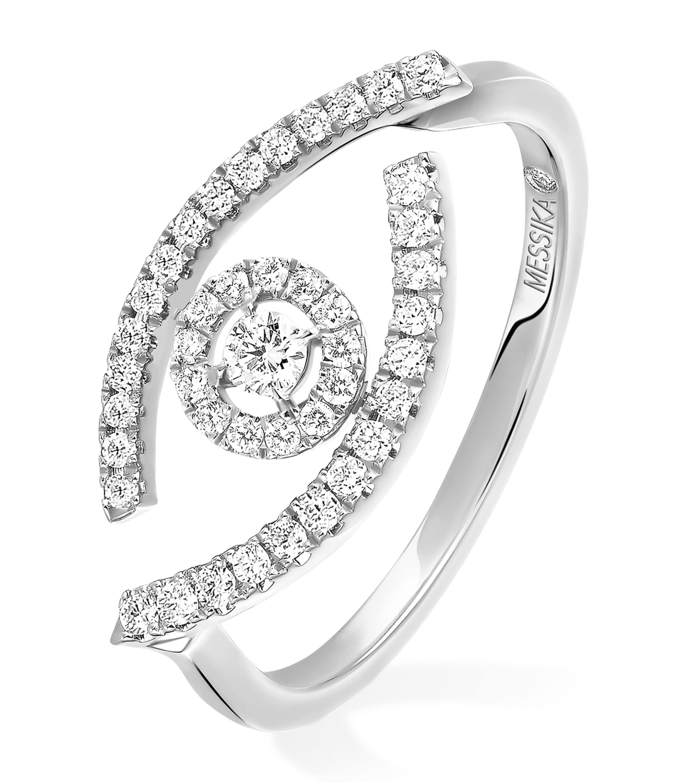 Messika Lucky Eye White Gold and Diamond Pavé Ring White Gold Image 1