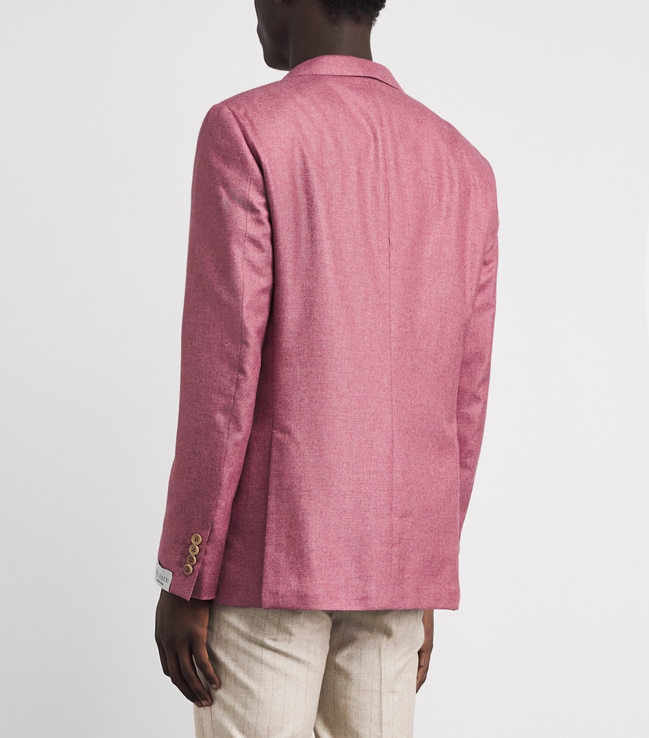 Pal Zileri Mens Silk-Cashmere Vicenza Blazer Pink Image 5