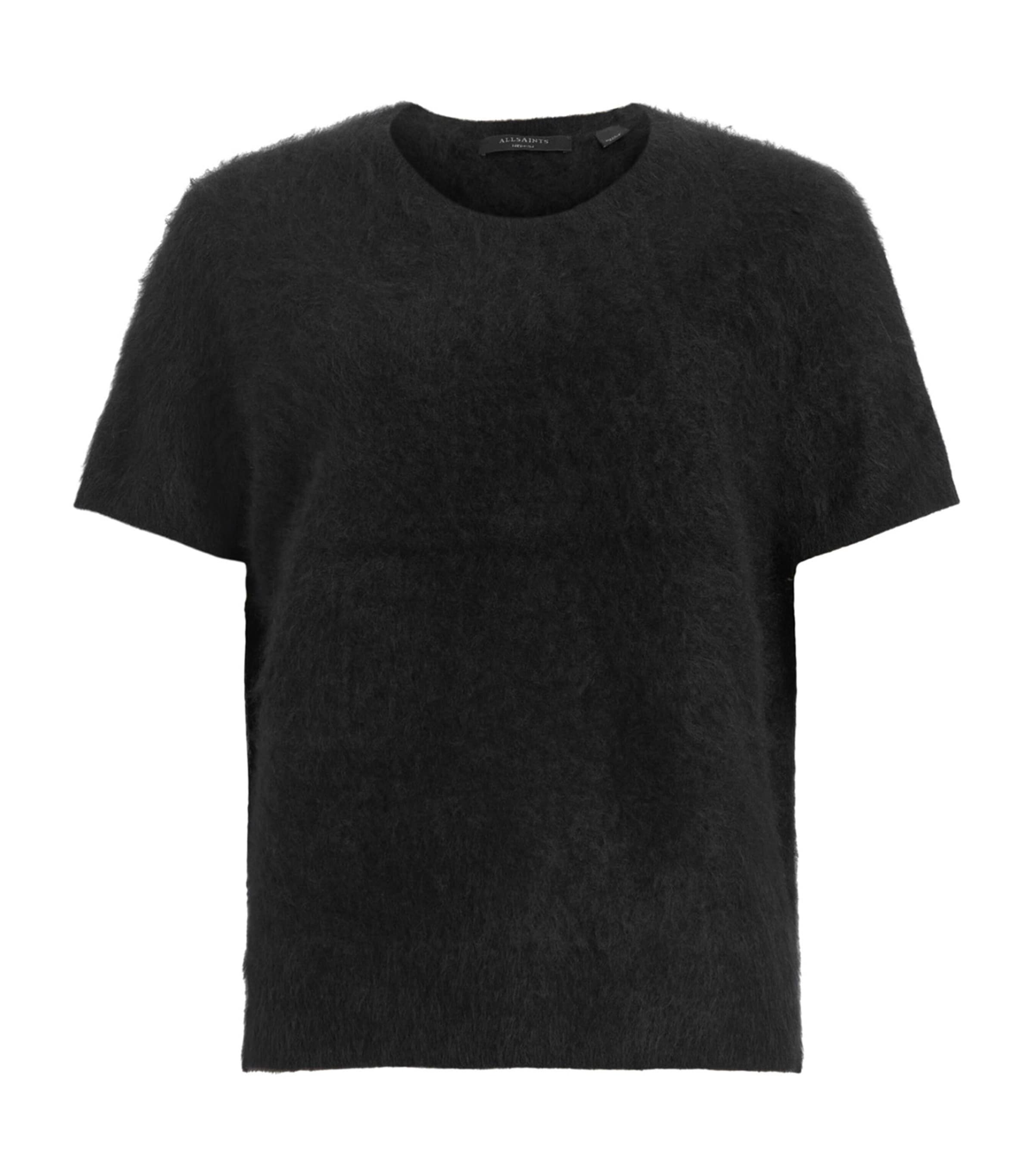 Allsaints Nero Heavyweight Relaxed Fit T-shirt In Black