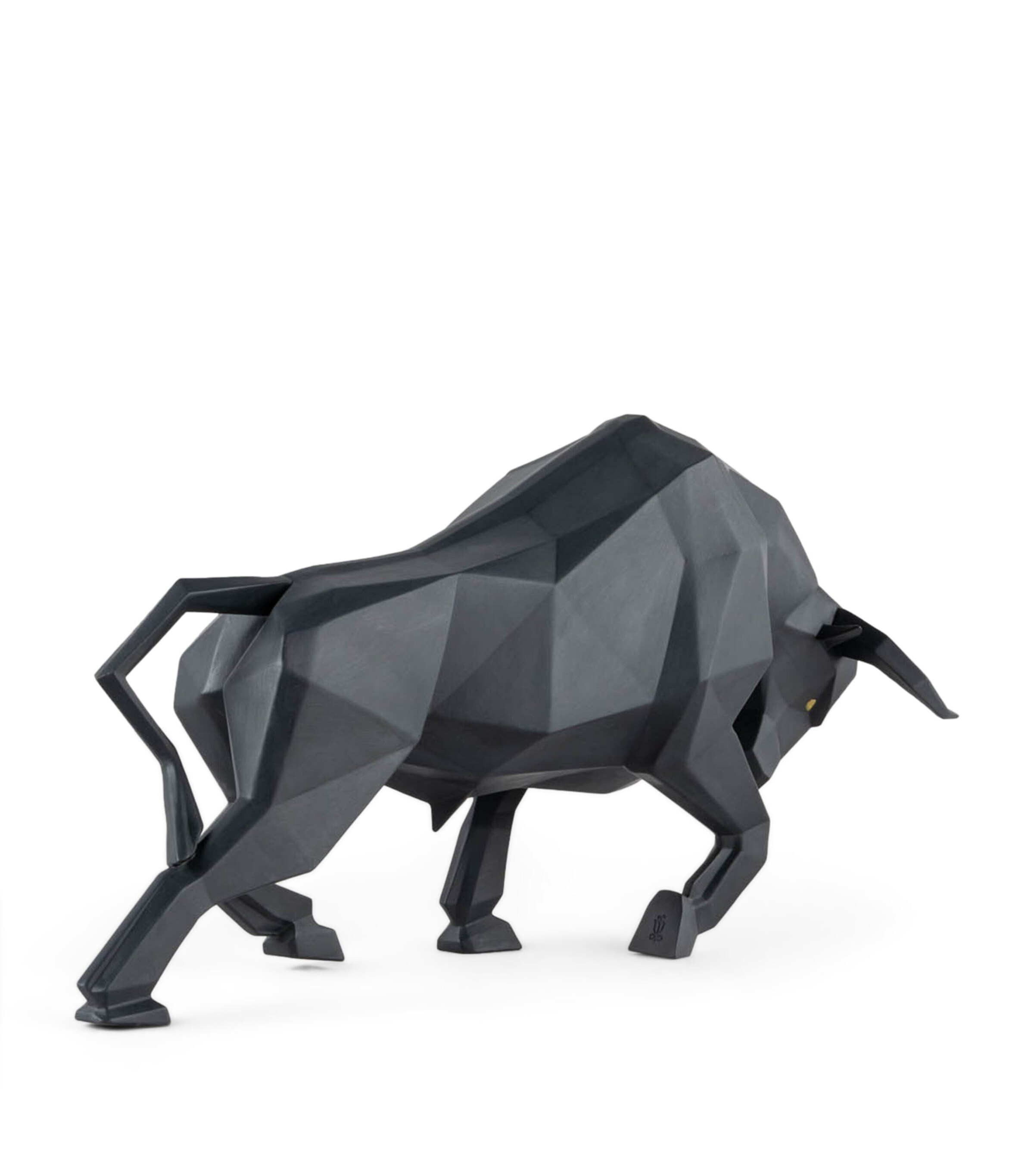 Lladró Porcelain Bull Sculpture Black Image 4