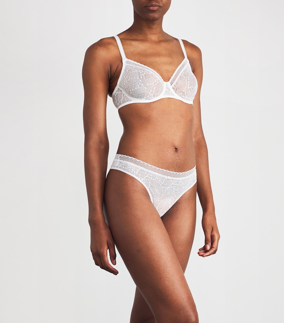 Lace Comète Tanga Thong 011 BLANC Image 2