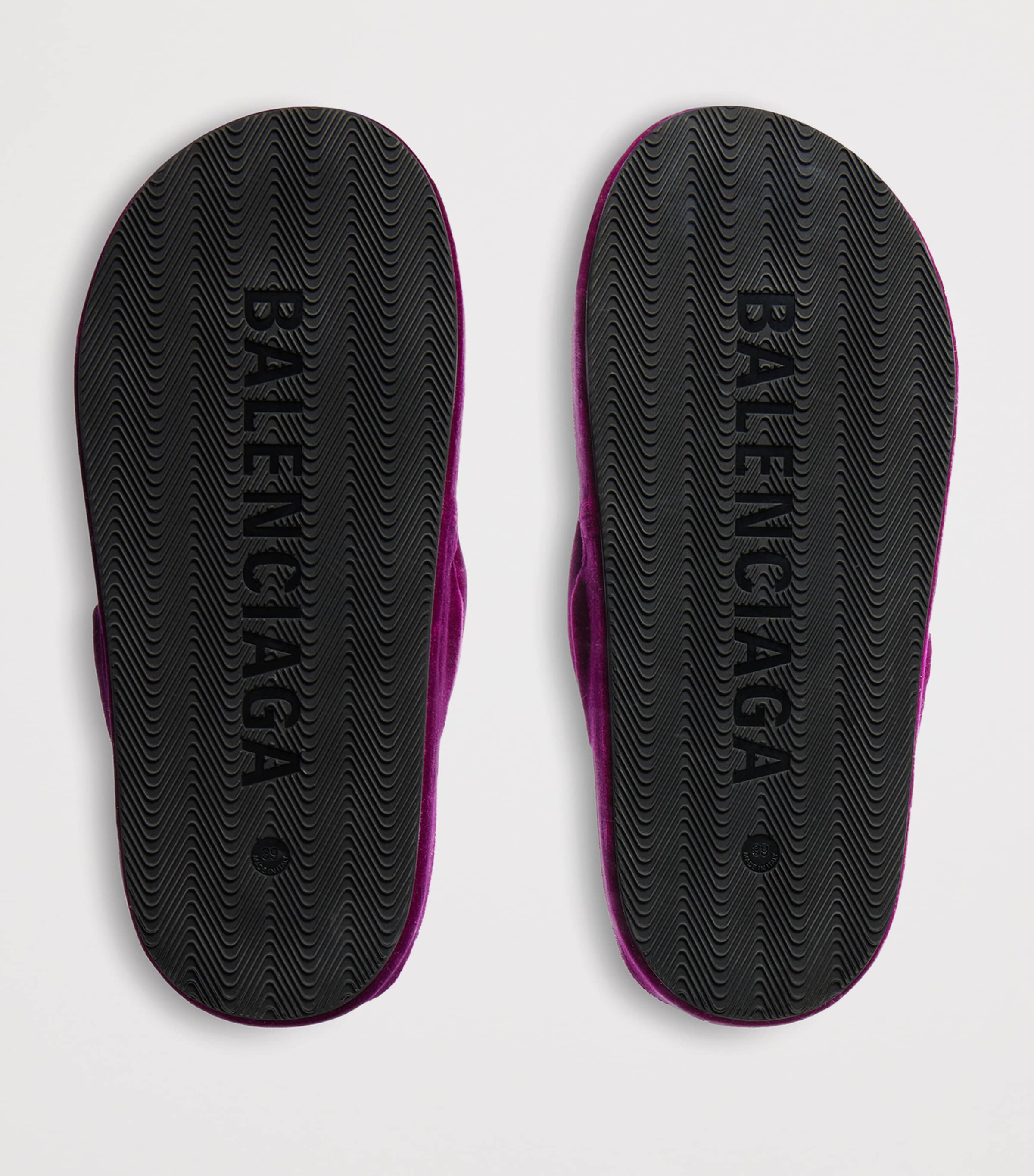 Balenciaga Velvet Jet Lag Flatform Flip Flops Image 6