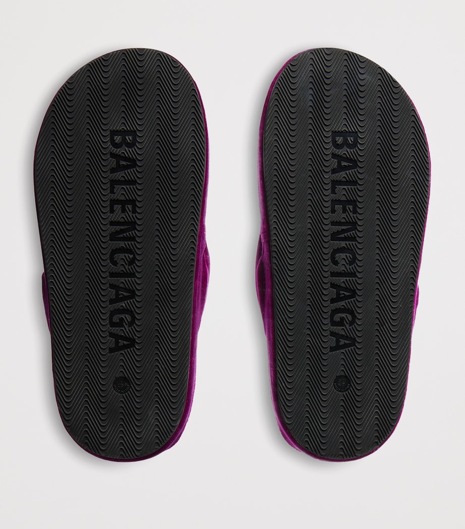 Balenciaga Velvet Jet Lag Flatform Flip Flops Image 6