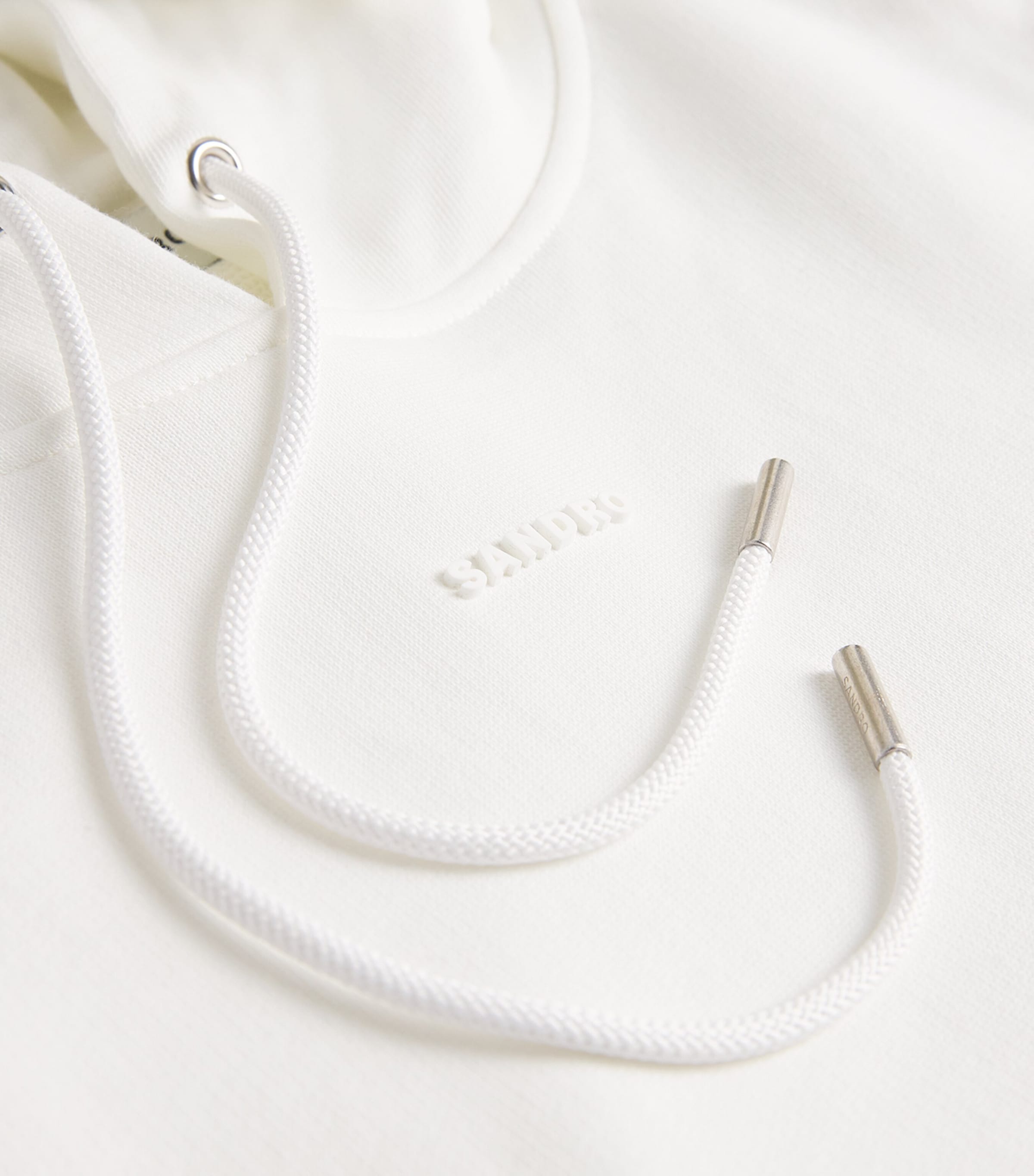 Cotton Logo Hoodie OPTIC WHITE Image 5