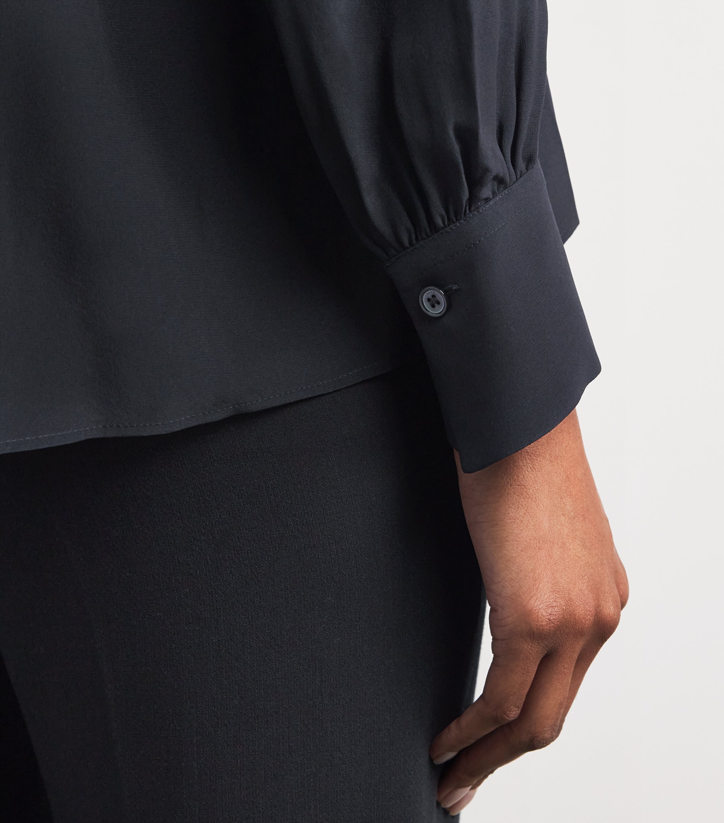 Silk Blondel Blouse BLACK Image 6