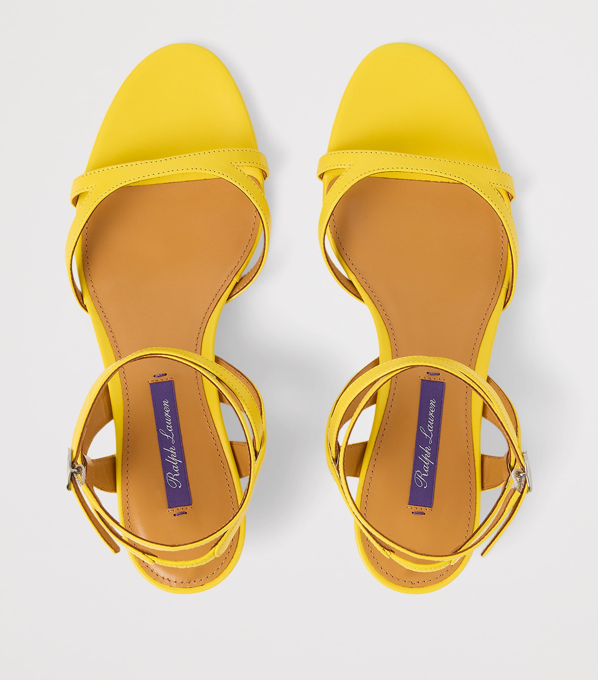 Calfskin Clarke Heeled Sandals 35 YELLOW Image 4